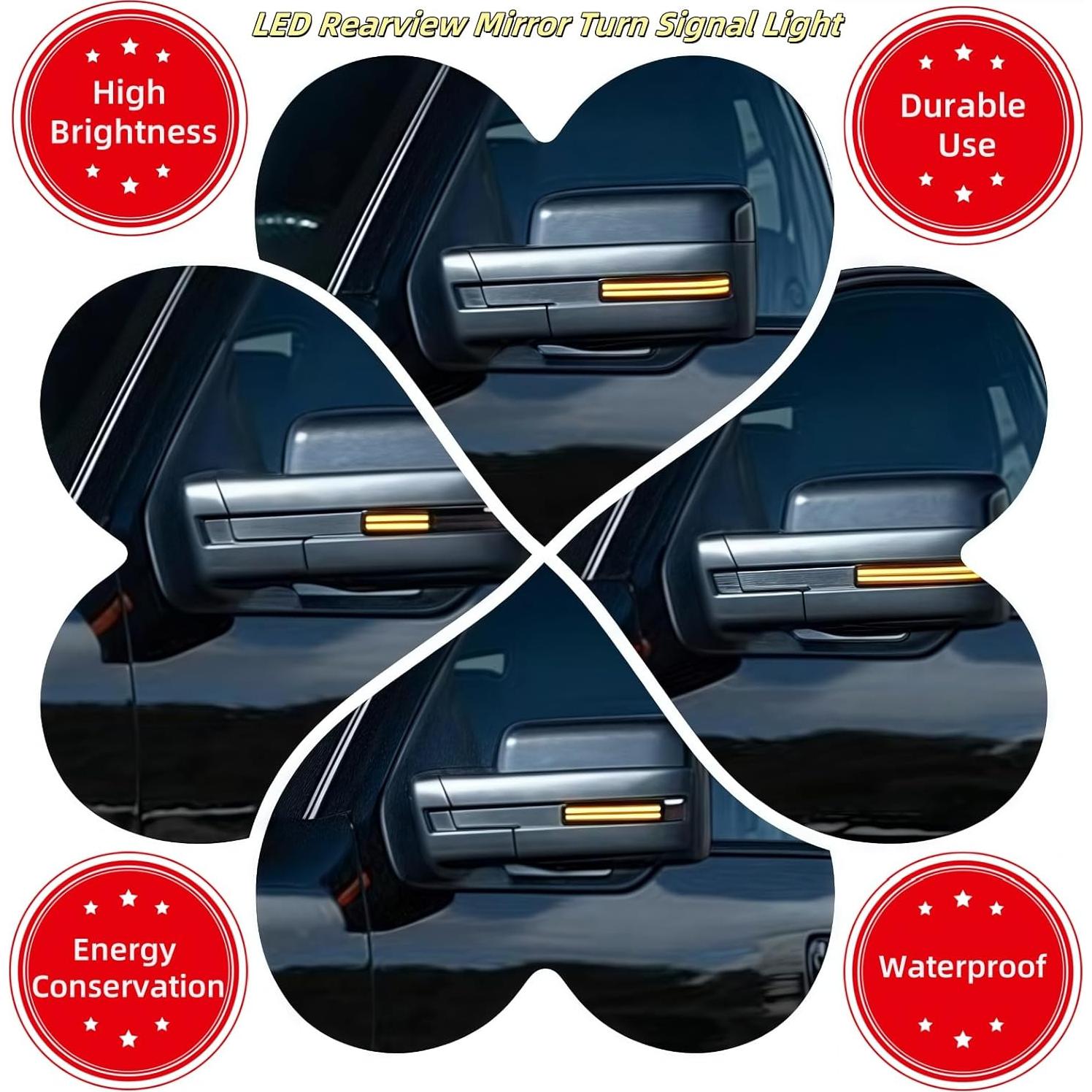 Luces de señal de giro LED HAHLOMEI para Ford F150 2009-2014