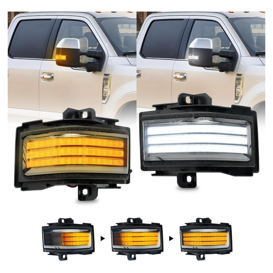 Lámpara LED de Espejo Lateral NJSBYL para Ford F150 F250 F350 2017-2025