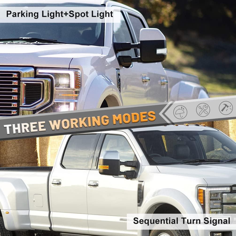 Lámpara LED de Espejo Lateral NJSBYL para Ford F150 F250 F350 2017-2025