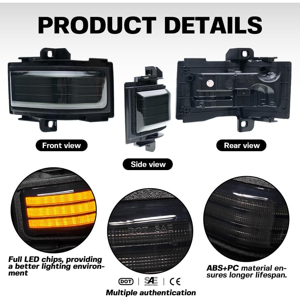 Lámpara LED de Espejo Lateral NJSBYL para Ford F150 F250 F350 2017-2025