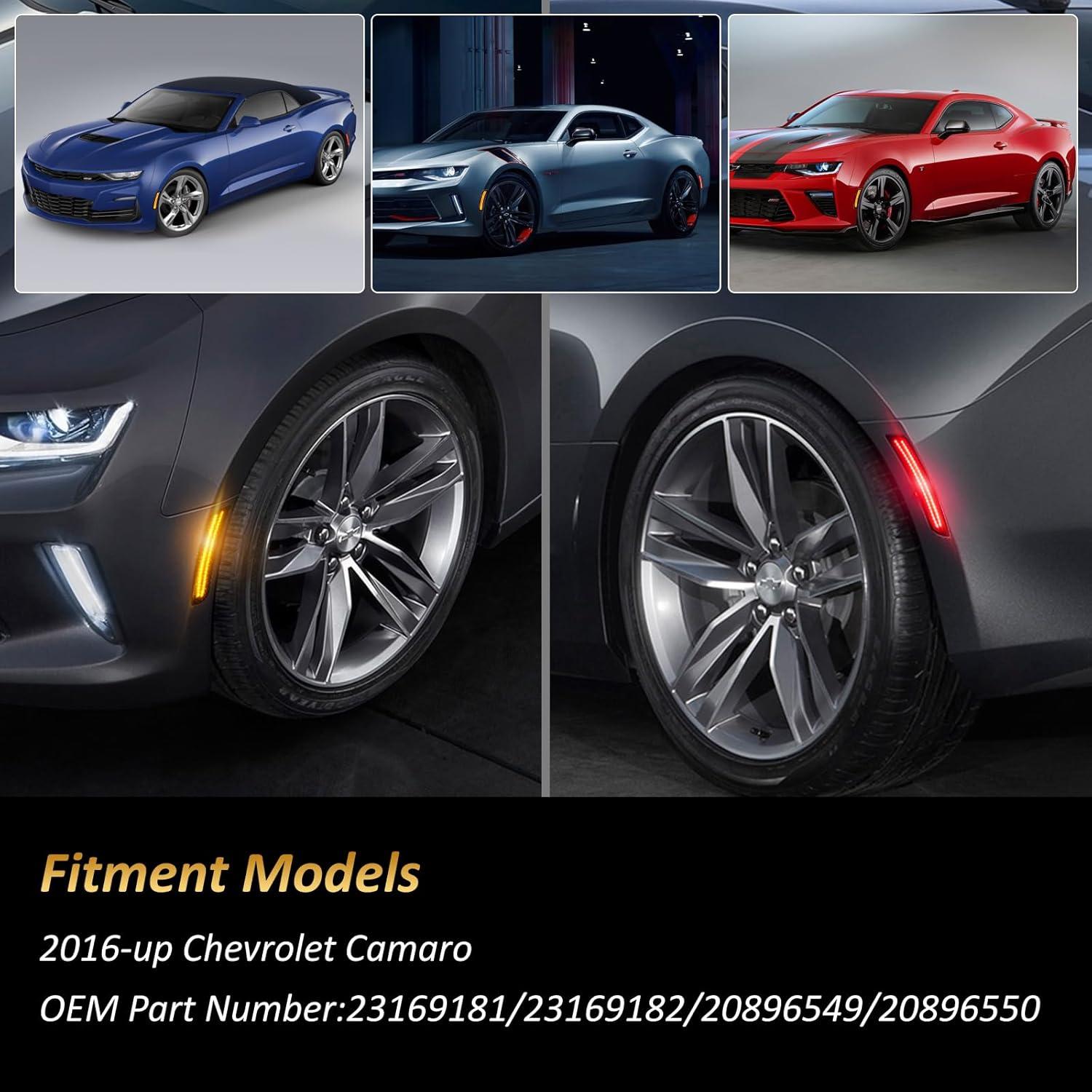 Luces de Marcador Lateral LED D-Lumina para Chevy Camaro 2016-2023