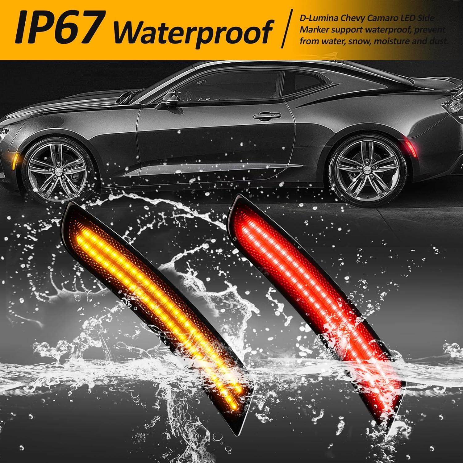 Luces de Marcador Lateral LED D-Lumina para Chevy Camaro 2016-2023