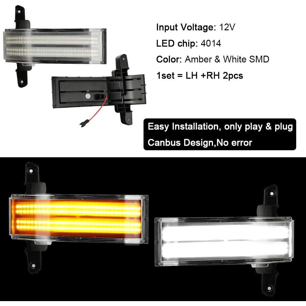 Luces LED Secuenciales ROCCS para Espejo Lateral Chevy/GMC 2014-2019