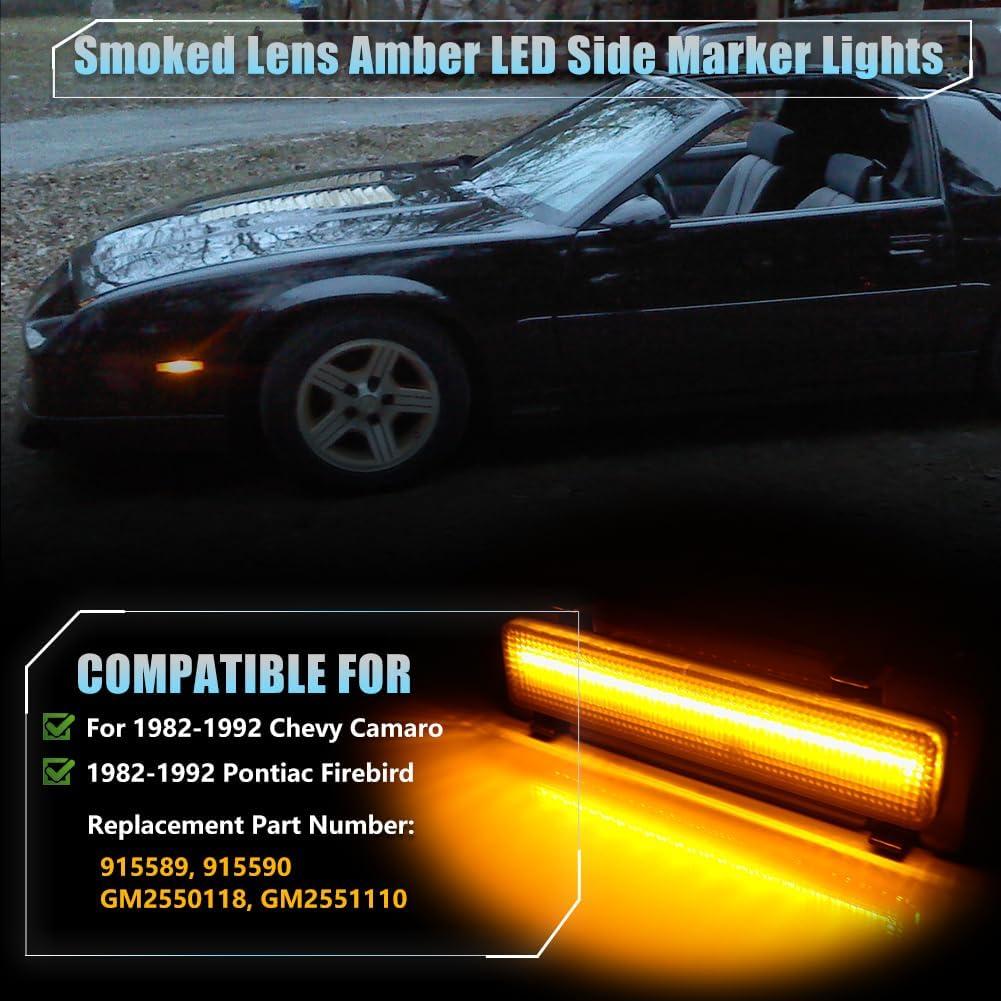 Luces de Marcador Lateral LED VANKUB para Chevy Camaro 1982-1992