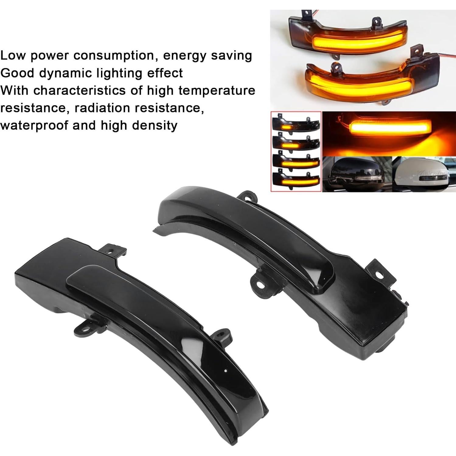 Luz de Giro de Espejo Lateral EVGATSAUTO Ámbar para Lancer ASX