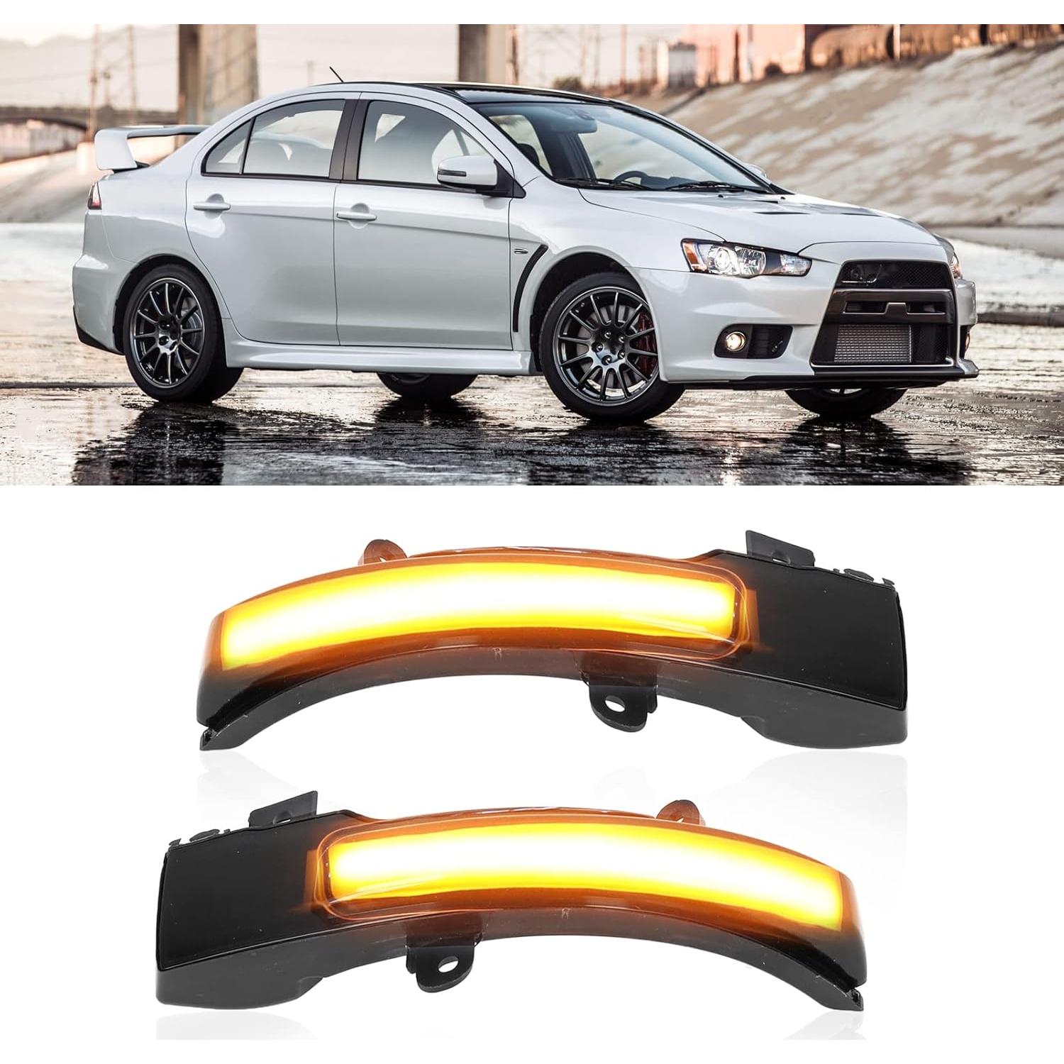 Luz de Giro de Espejo Lateral EVGATSAUTO Ámbar para Lancer ASX