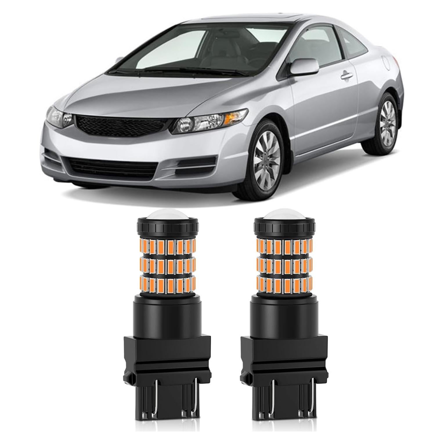 Bombillas LED de señal de giro MEALAM 3157 Ámbar - Paquete de 2