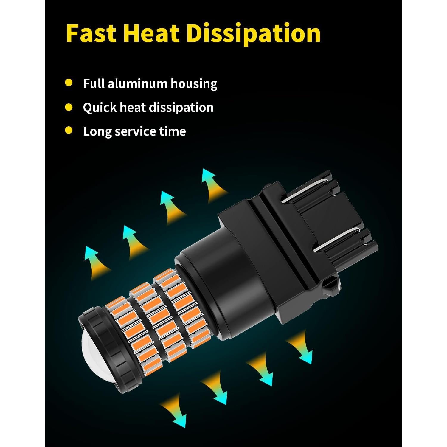 Bombillas LED de señal de giro MEALAM 3157 Ámbar - Paquete de 2