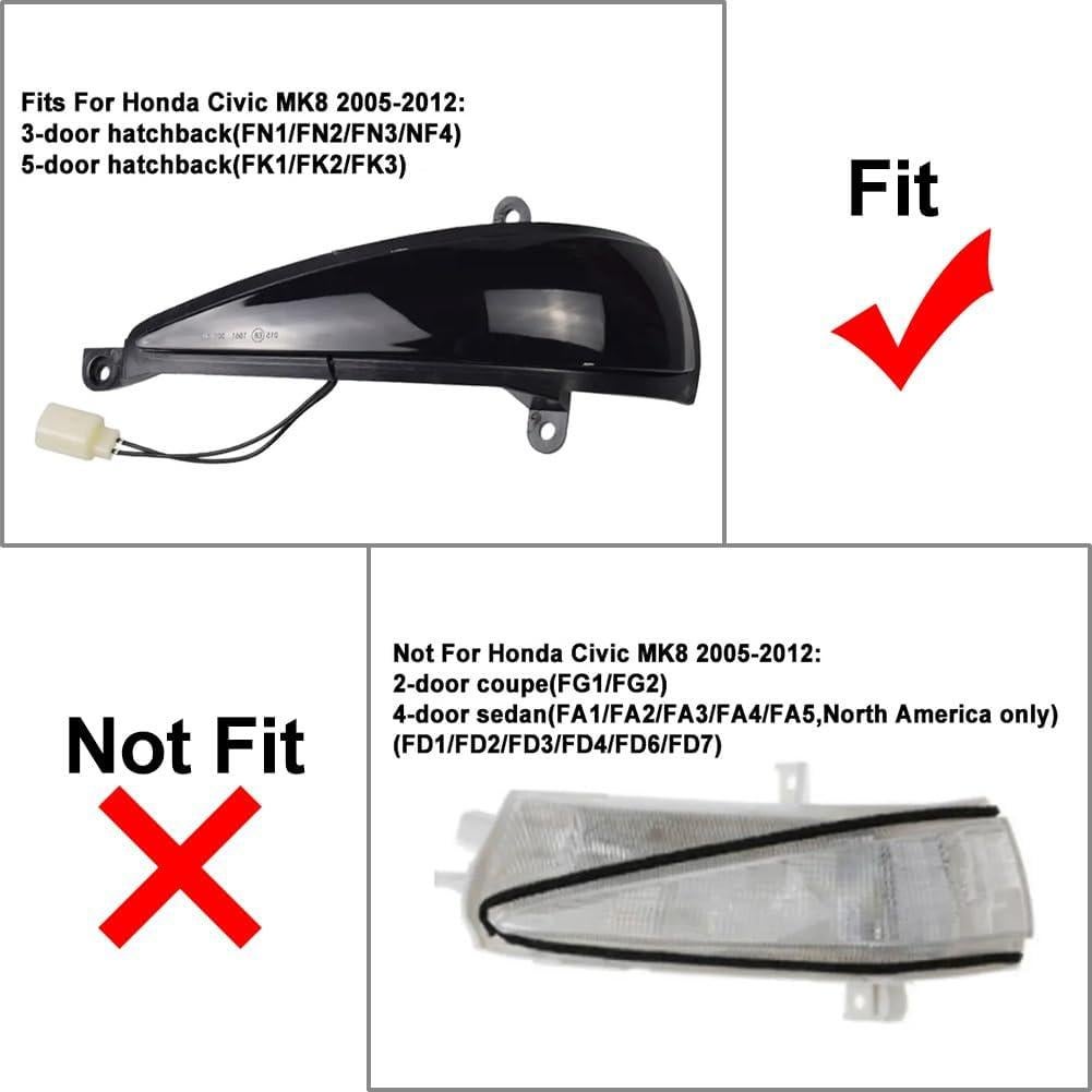 Luces de Señal de Giro LED Dinámicas FESTEY para Honda Civic 8ª