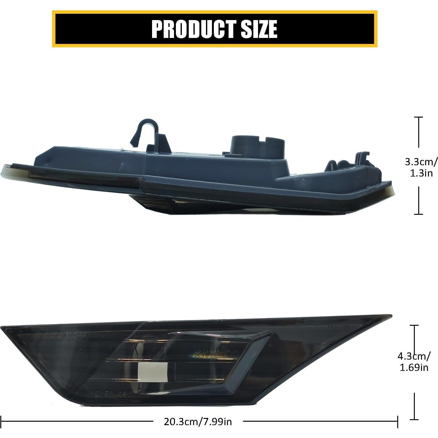 Luces de Marcador Lateral LED Venyeeda para Honda Civic 2016-2021