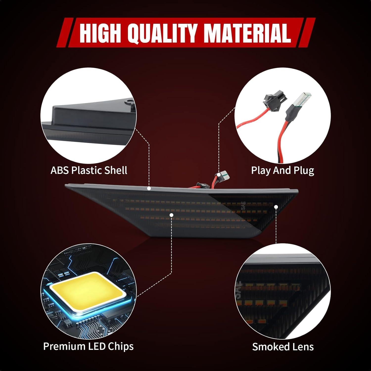 Luces de Marcador LED Lateral RIDLOG para Honda Civic 2016-2021