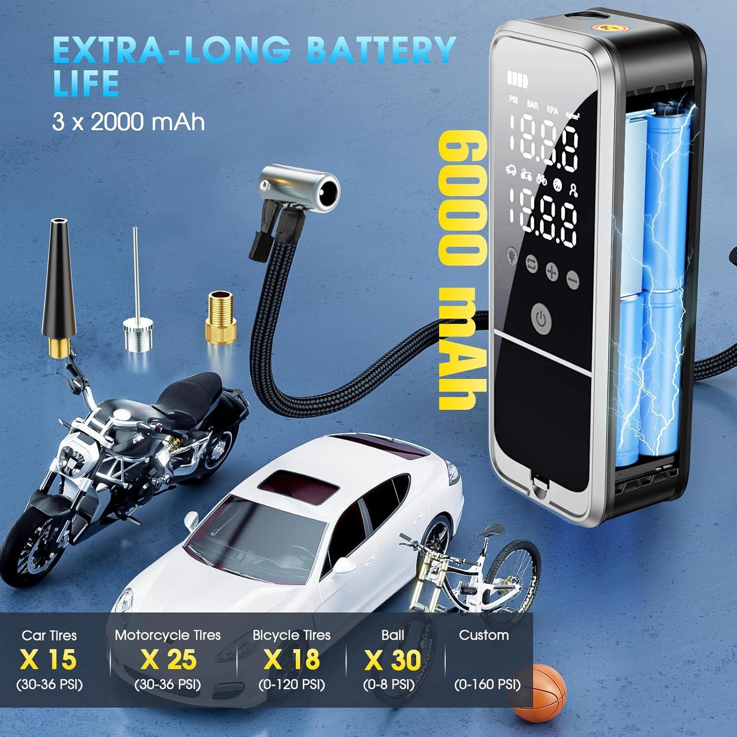 Compresor de Aire Portátil KZKB CQBBK-A01 160 PSI Bomba Rápida