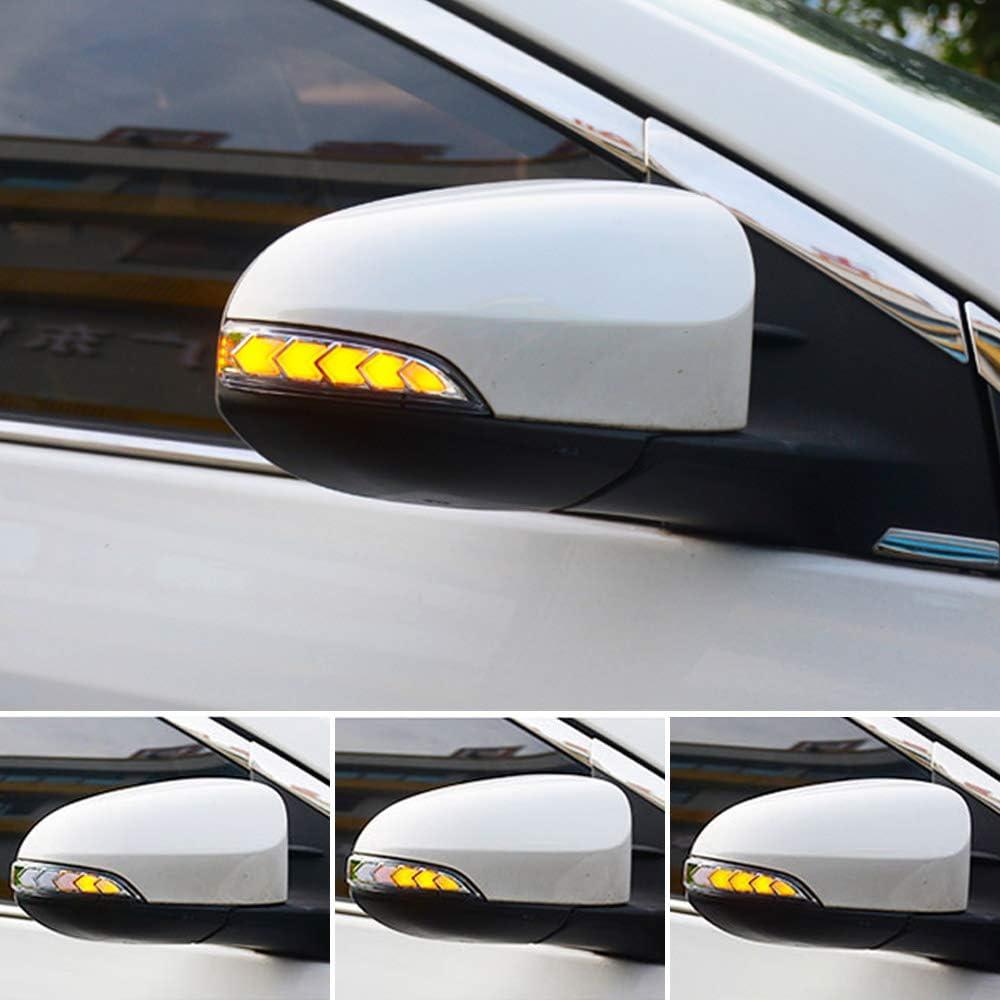 Espejo Retrovisor Lateral Hacreyatu LED Amarillo 2PCS para Toyota