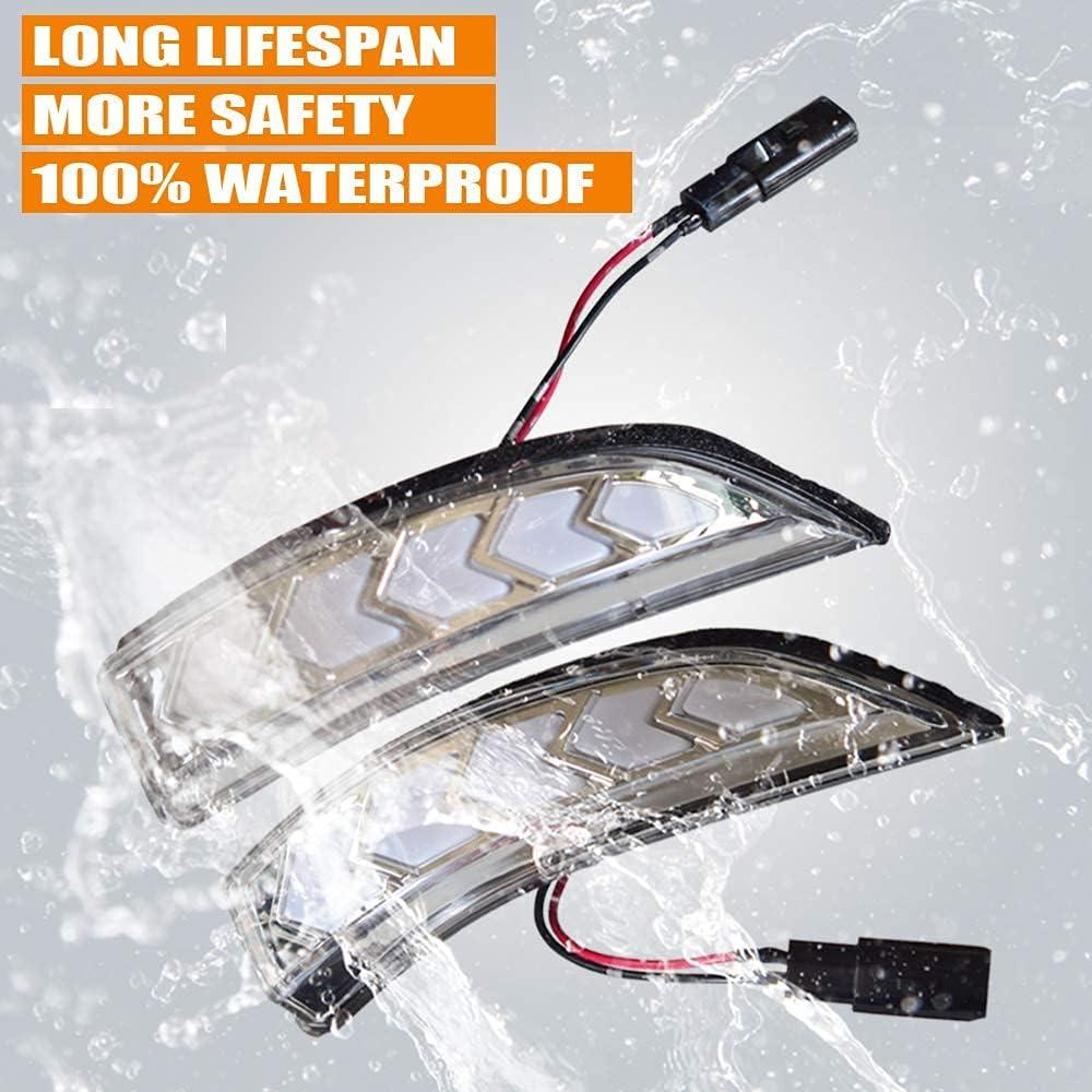 Espejo Retrovisor Lateral Hacreyatu LED Amarillo 2PCS para Toyota