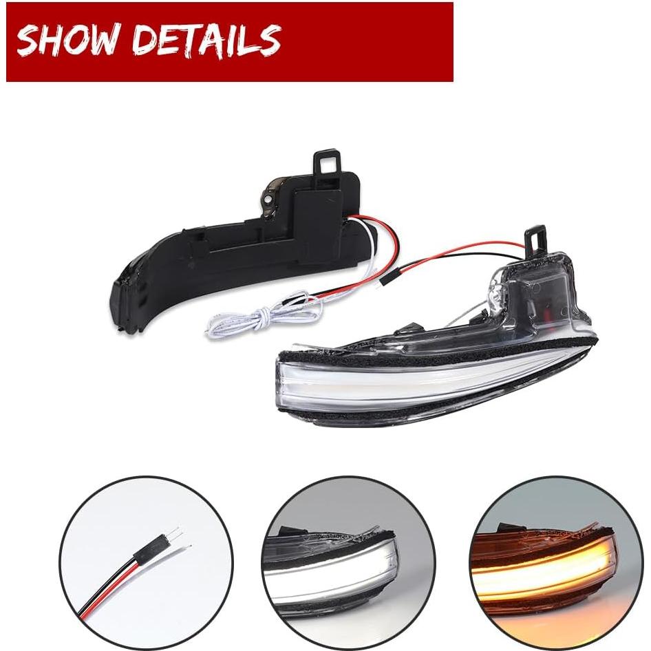 Luces de señal de giro LED GTINTHEBOX para Toyota Tacoma, RAV4, Highlander