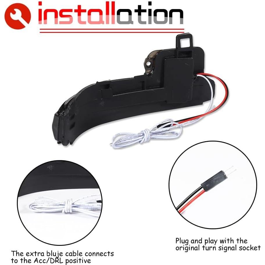 Luces de señal de giro LED GTINTHEBOX para Toyota Tacoma, RAV4, Highlander