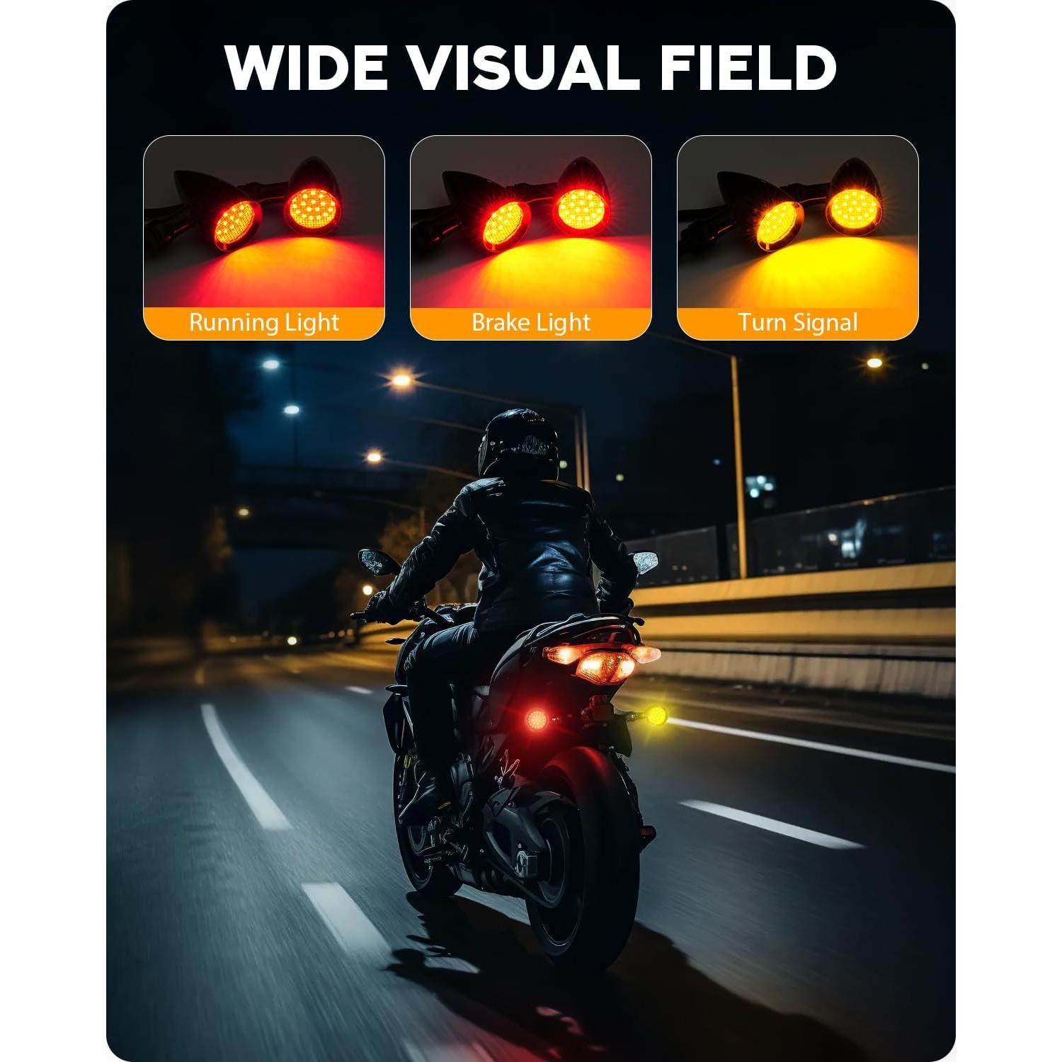 Señales de Giro LED PBYMT para Motocicleta 10mm - Impermeables