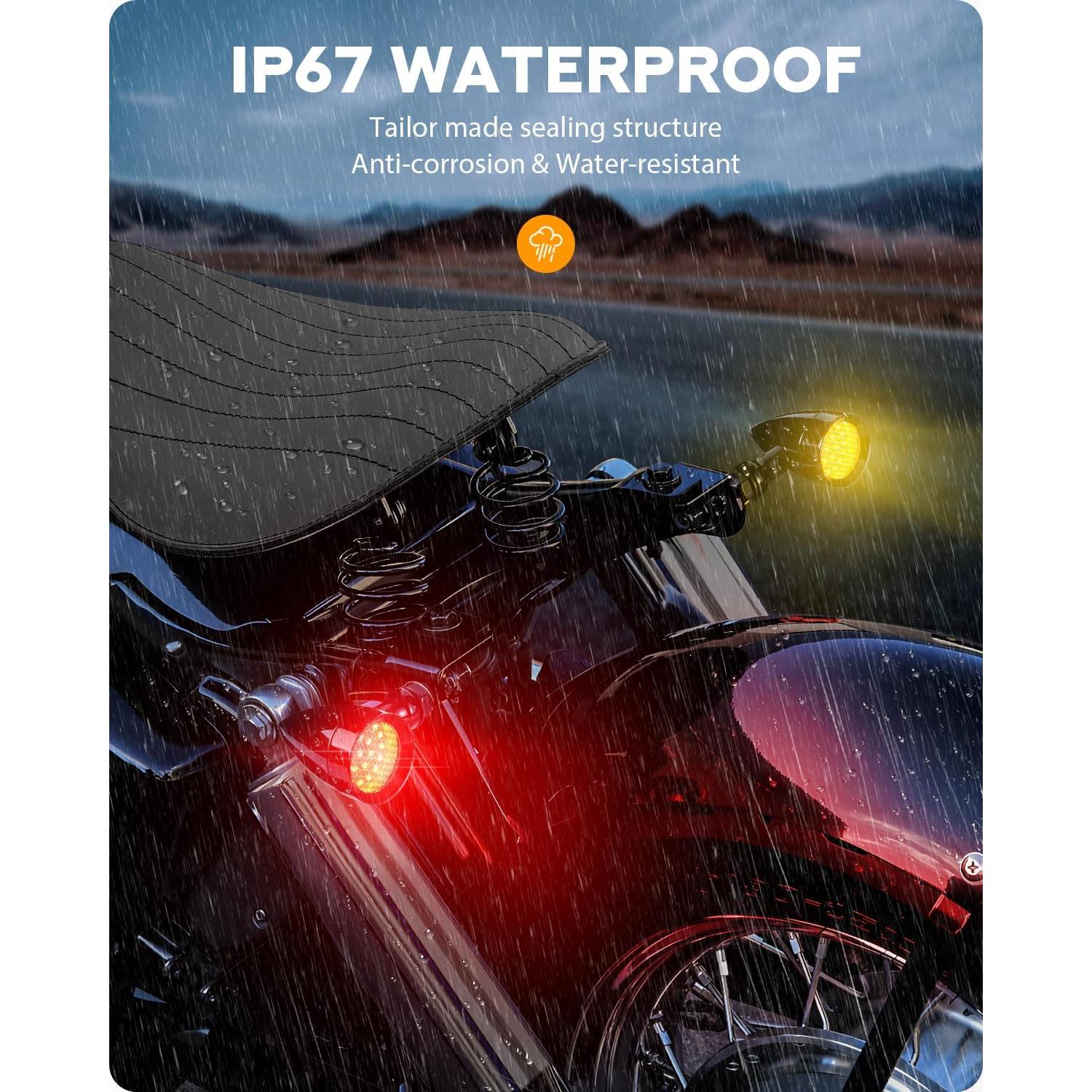 Señales de Giro LED PBYMT para Motocicleta 10mm - Impermeables