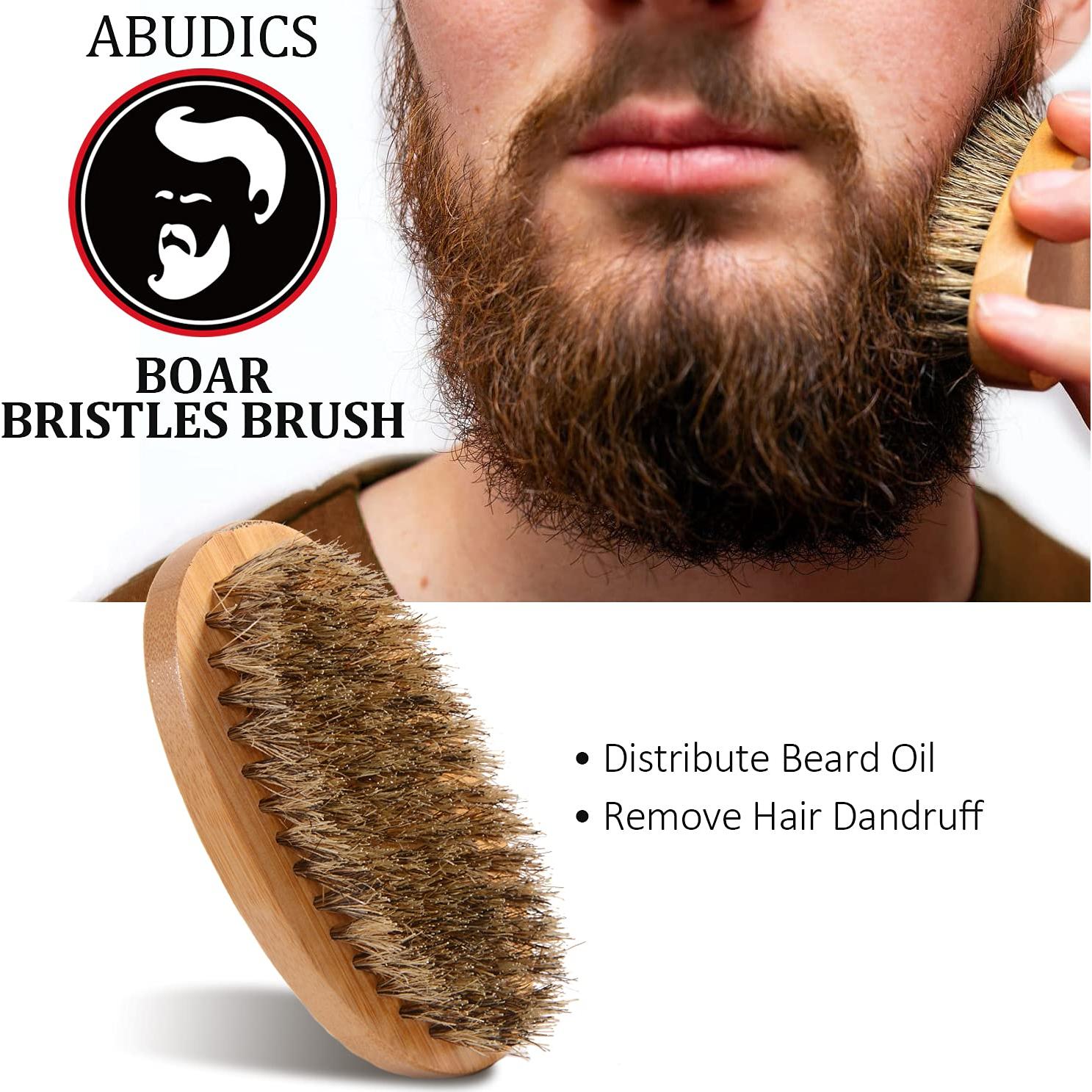 Kit de Cuidado de Barba ABUDICS - Aceite, Balsamo, Cepillo