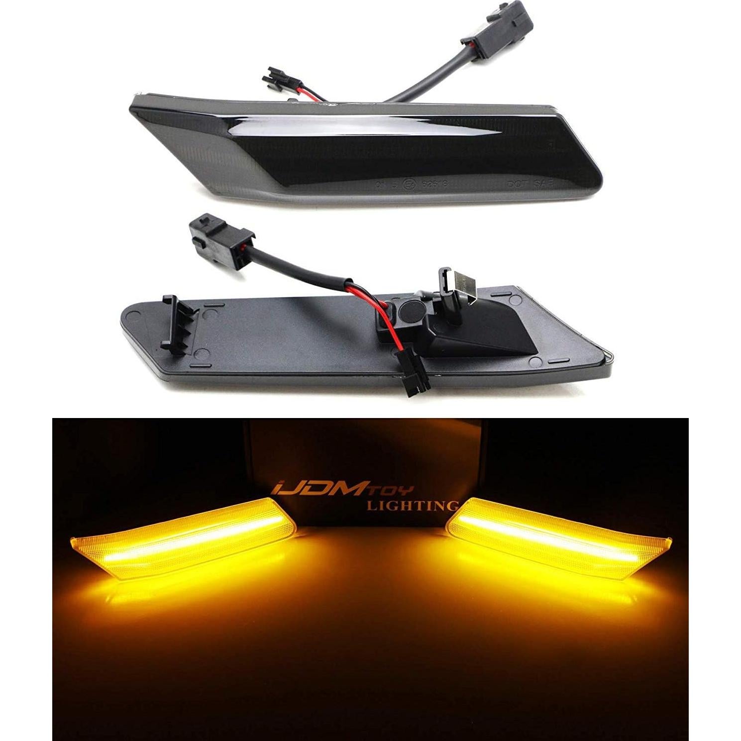 Kit Completo de Luz de Marcador Lateral LED iJDMTOY Ahumado