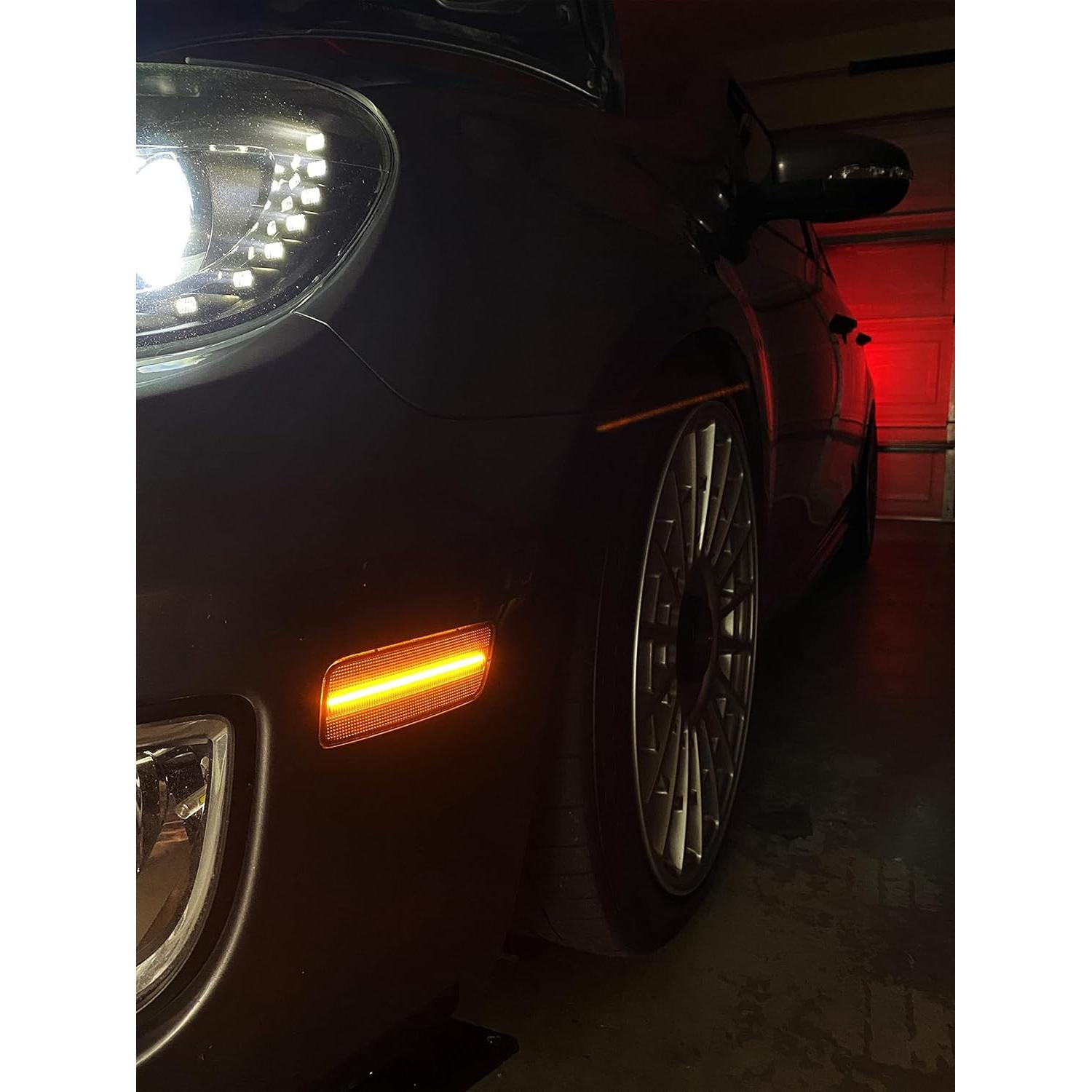 Kit Luz Marcador Lateral LED iJDMTOY Ahumado Ámbar VW GTI 2010-2014