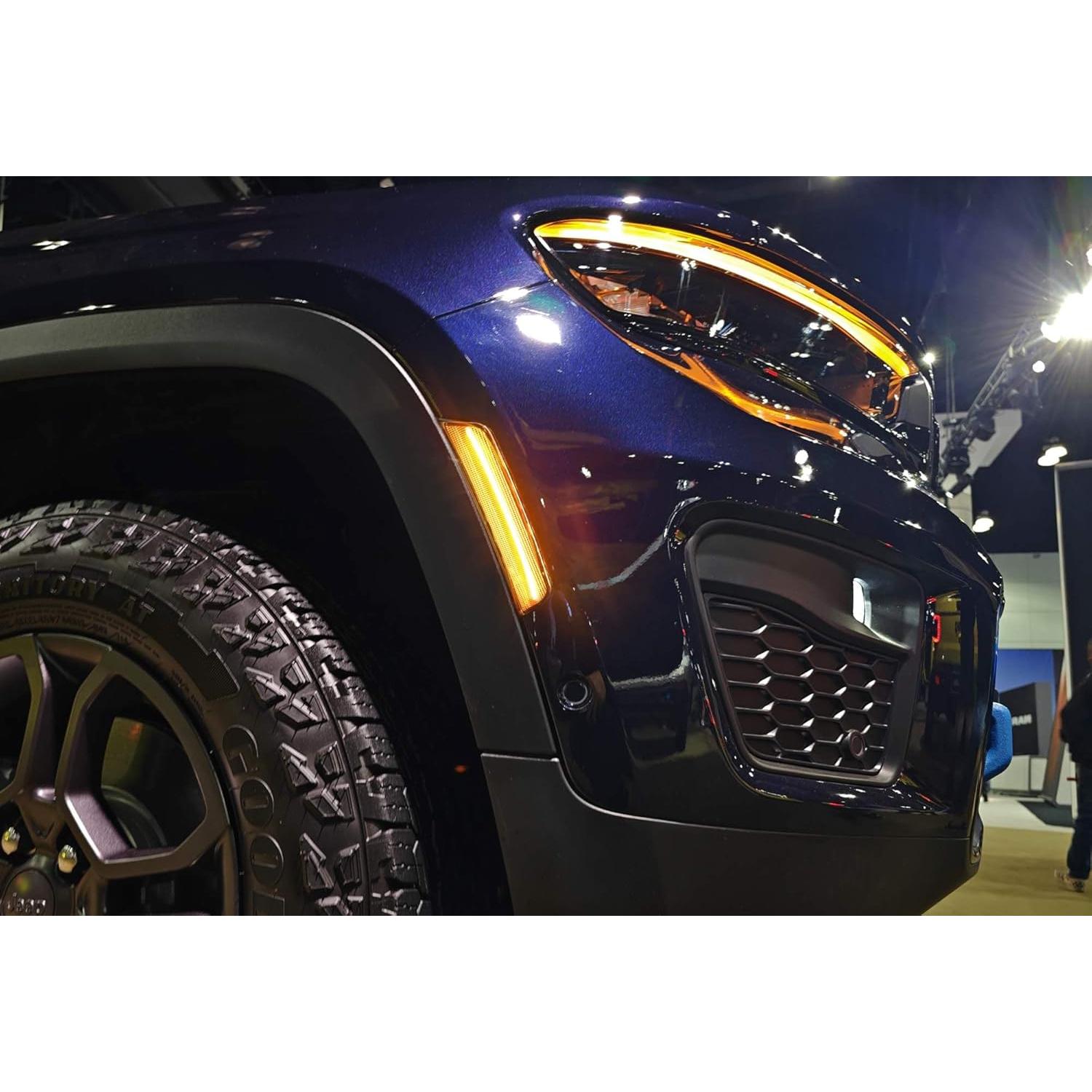 Kit Luces Marcador Lateral LED iJDMTOY Ahumado Ámbar Jeep 2021+