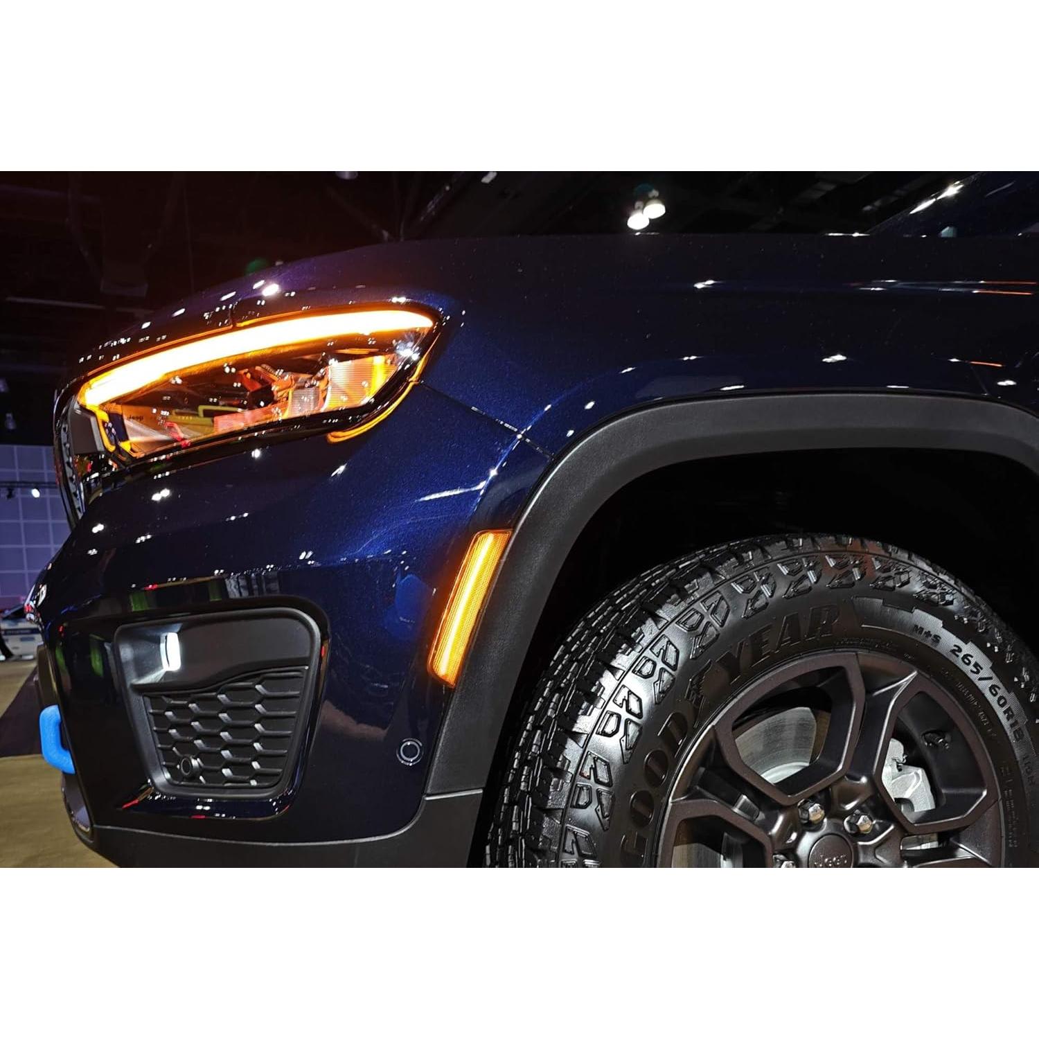Kit Luces Marcador Lateral LED iJDMTOY Ahumado Ámbar Jeep 2021+