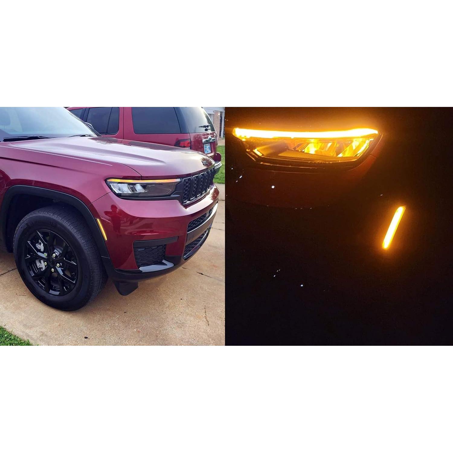 Kit Luces Marcador Lateral LED iJDMTOY Ahumado Ámbar Jeep 2021+