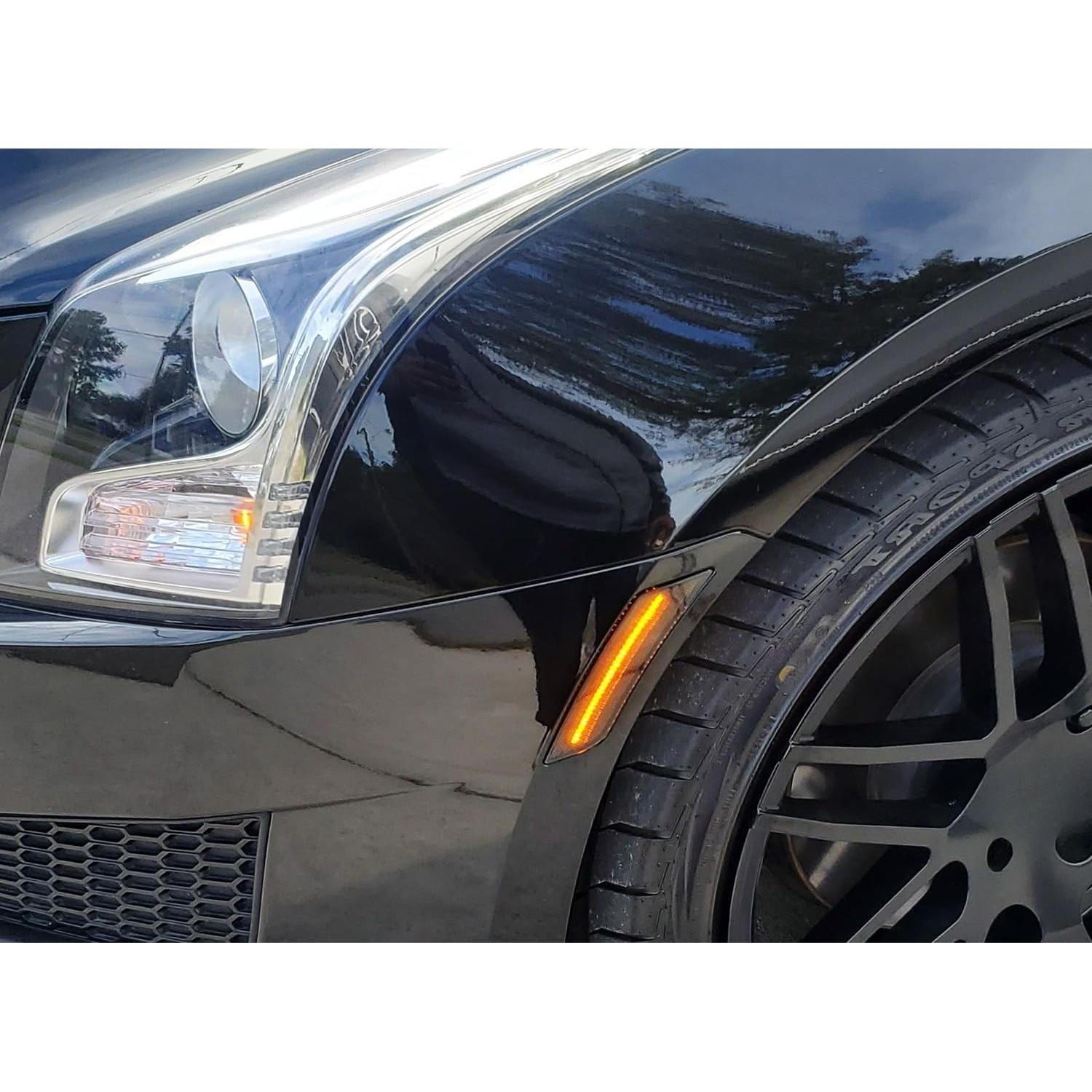 Kit de Luz de Marcador Lateral LED iJDMTOY Lente Ahumada Ámbar