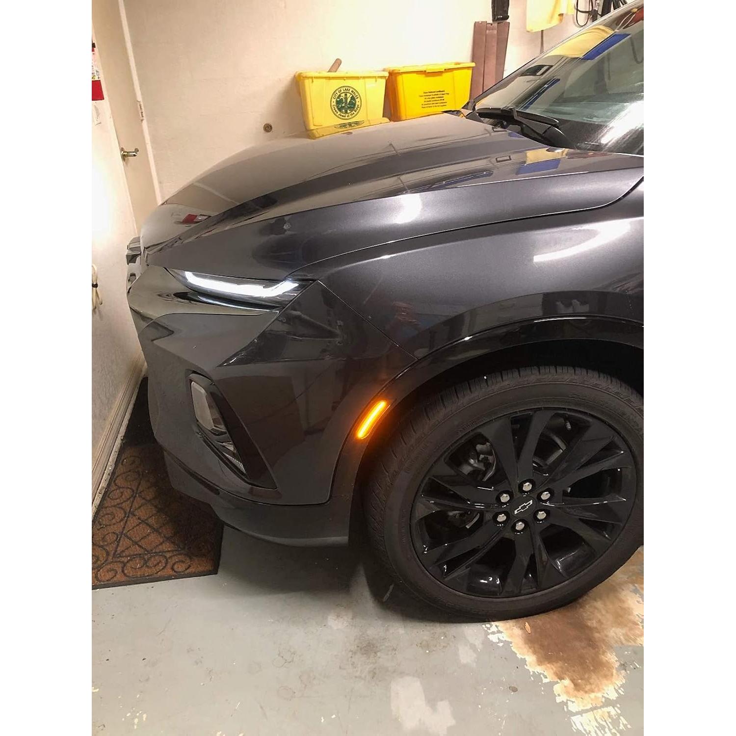 Kit de Luz de Marcador Lateral LED iJDMTOY Lente Ahumada Ámbar