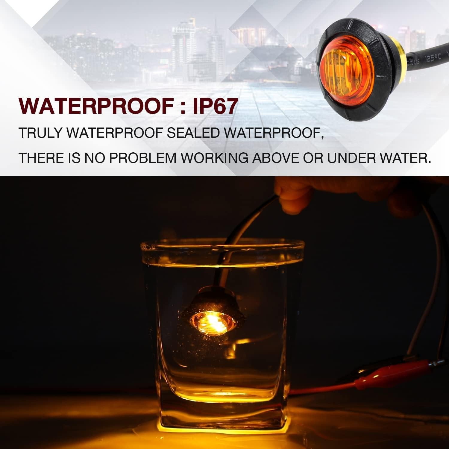 Luces de Marcador LED TMH 20 pcs 3/4" Ámbar y Rojo