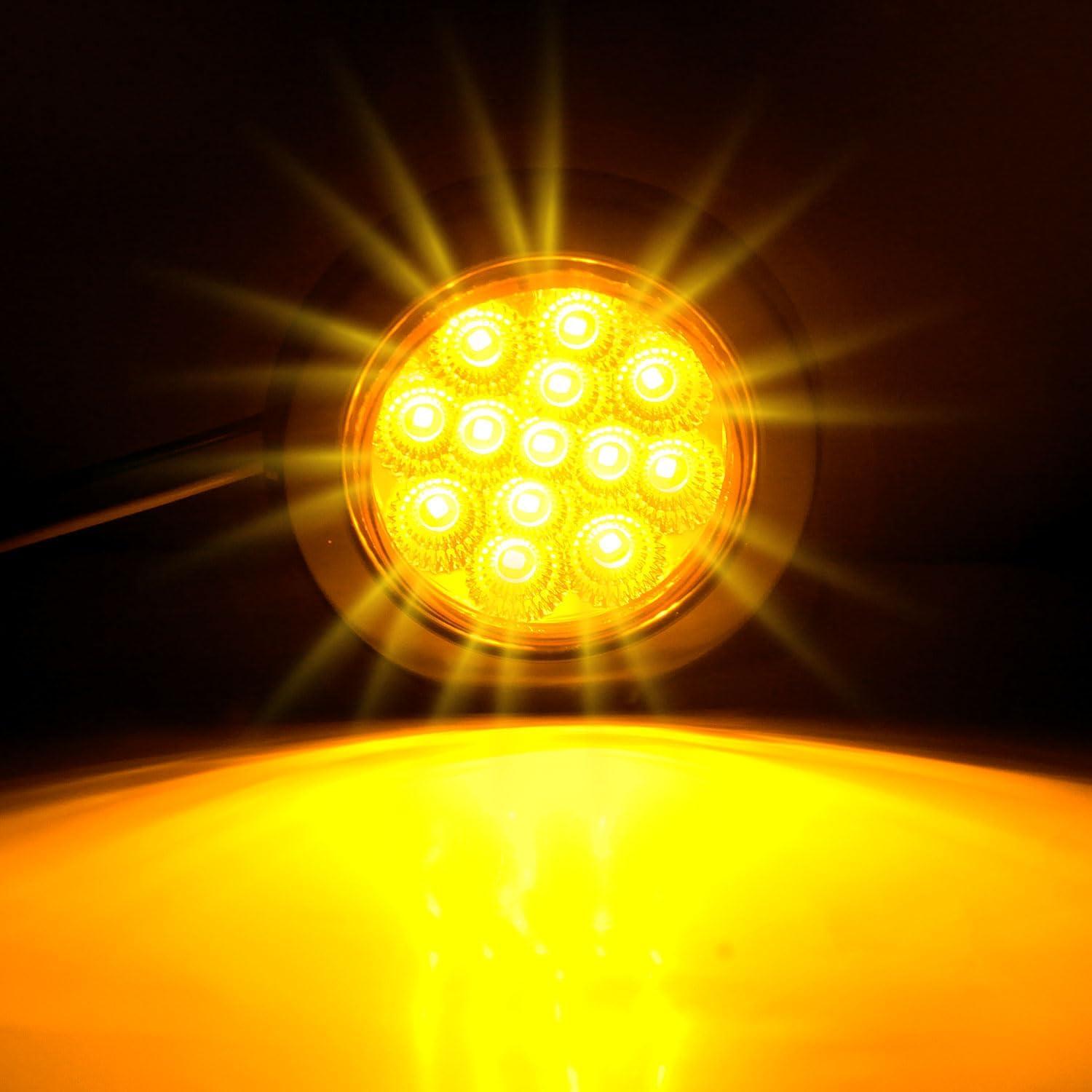 8 Luces Marcadoras LED Ámbar 2.5" Traberm para Remolque