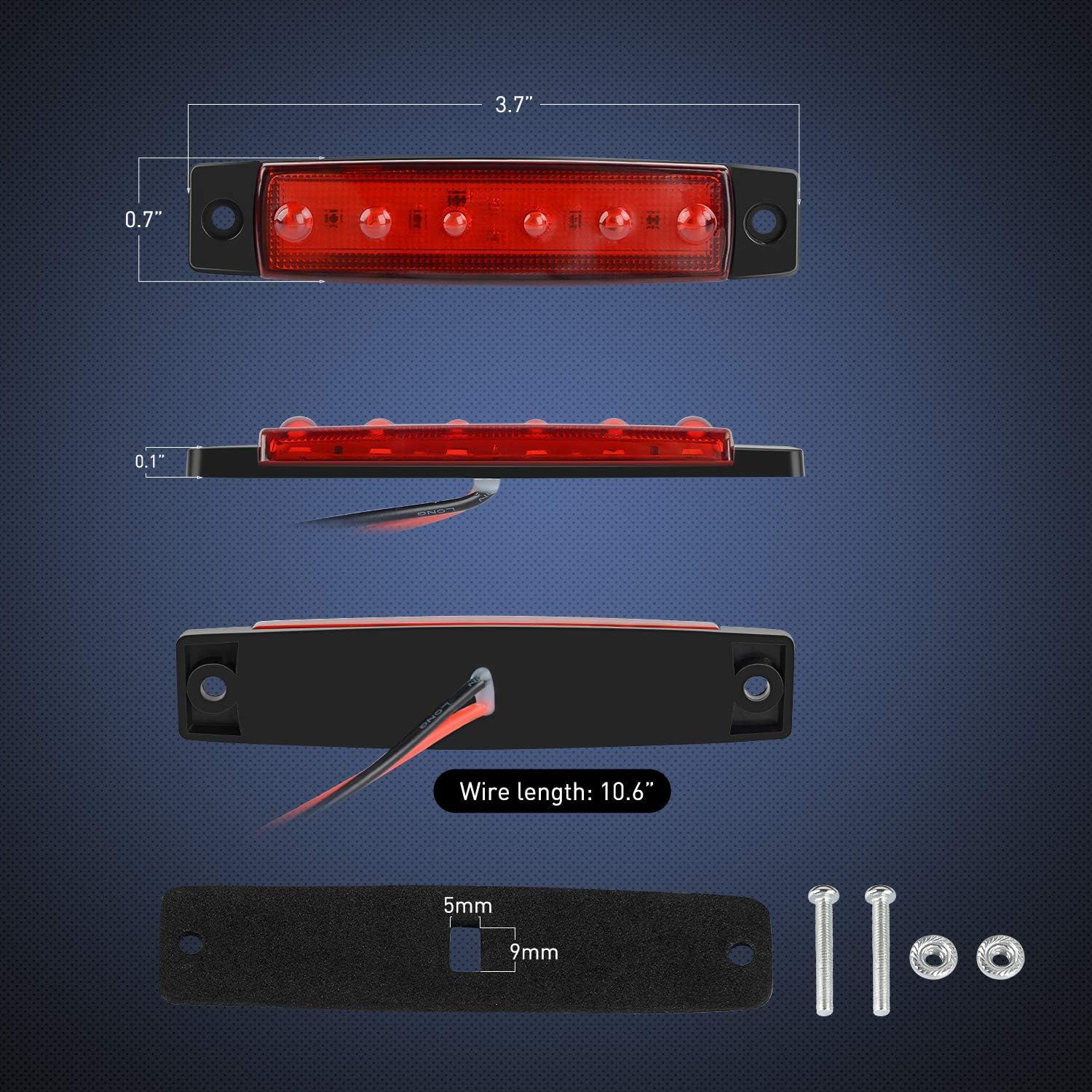 Luz de Marcador Lateral Nilight TL-80 9.7 cm 6 LED Ámbar/Rojo
