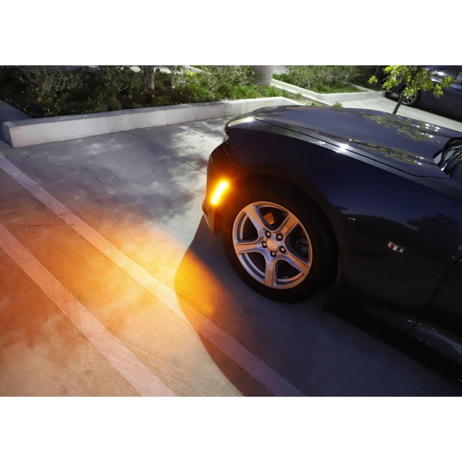 Kit de Luz de Marcador Lateral LED iJDMTOY 36-SMD Ámbar para Chevrolet Equinox 2022-2024