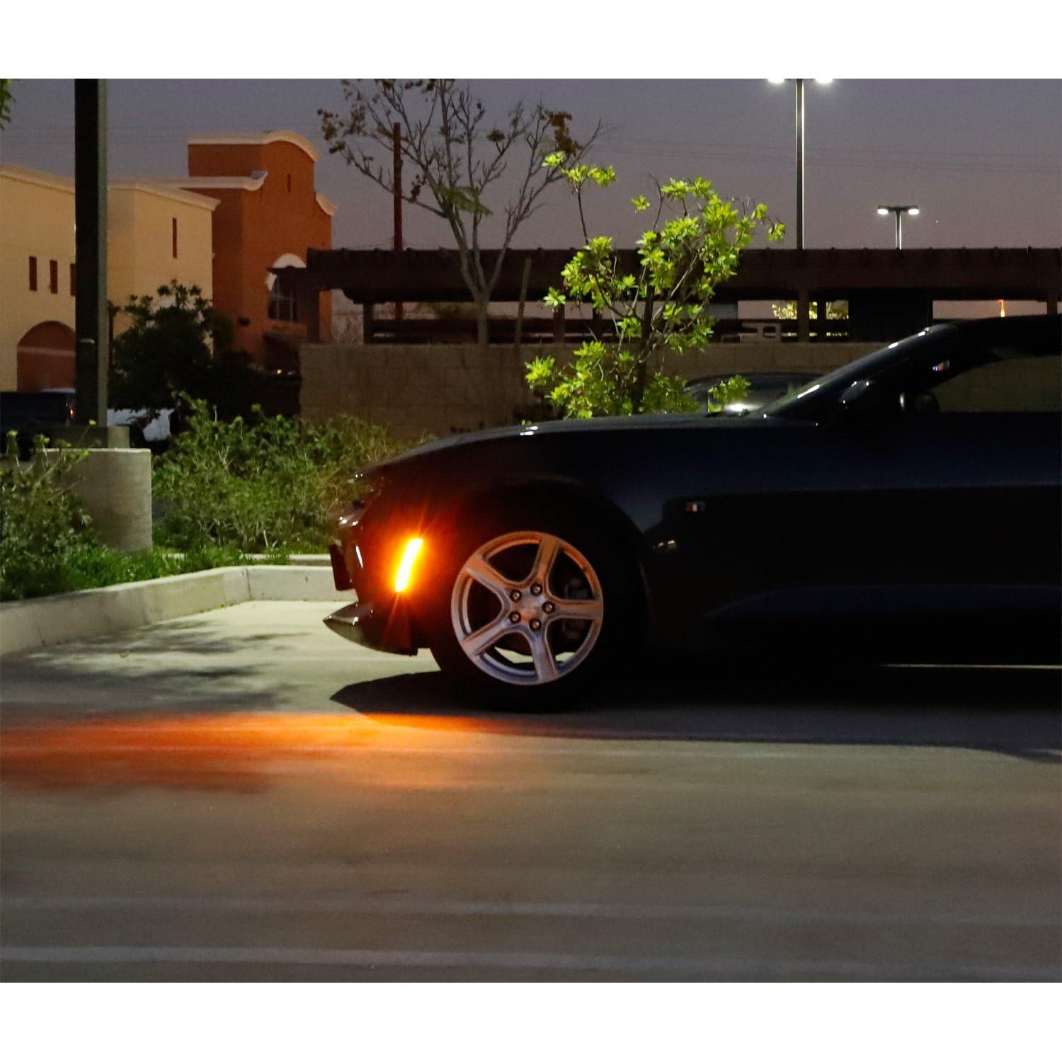 Kit de Luz de Marcador Lateral LED iJDMTOY 36-SMD Ámbar para Chevrolet Equinox 2022-2024