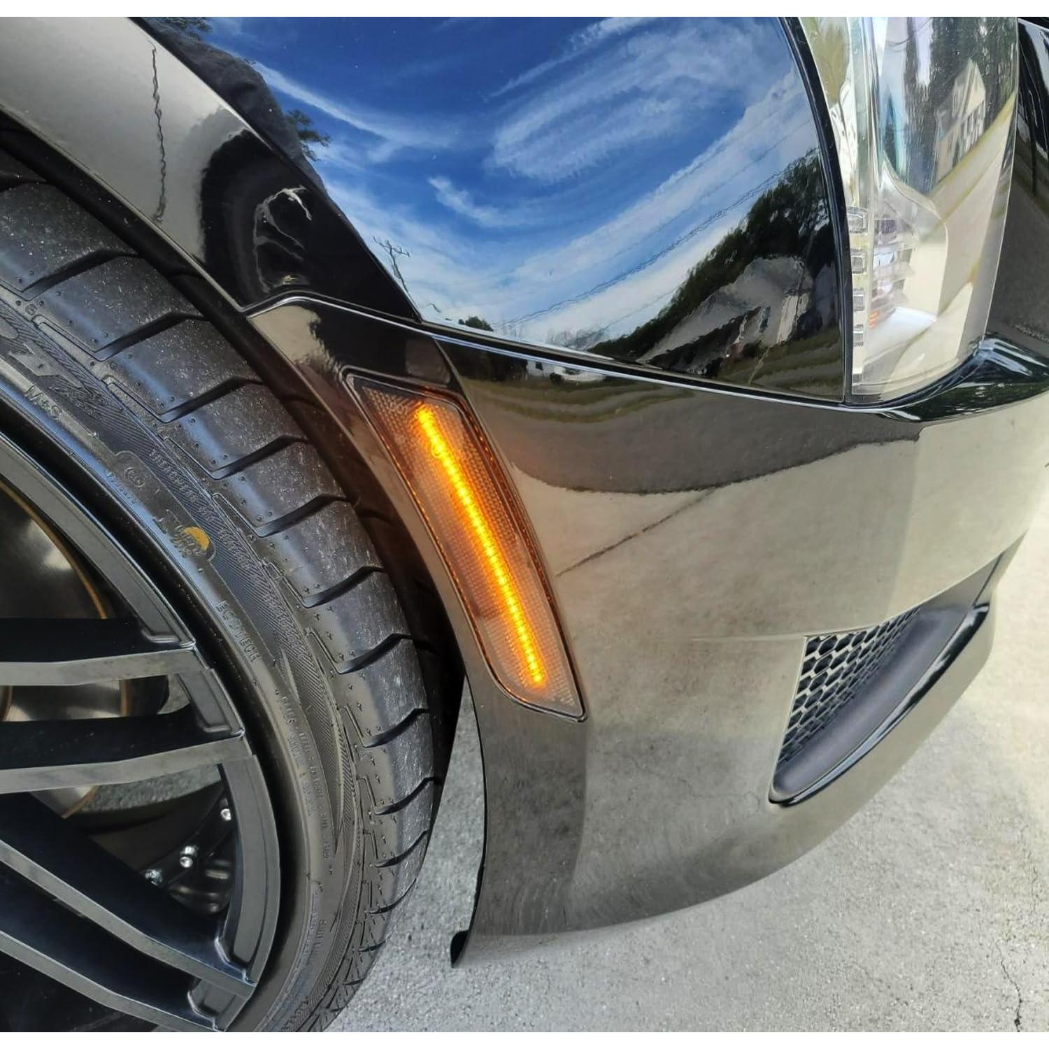 Kit de Luz de Marcador Lateral LED iJDMTOY 36-SMD Ámbar para Chevrolet Equinox 2022-2024