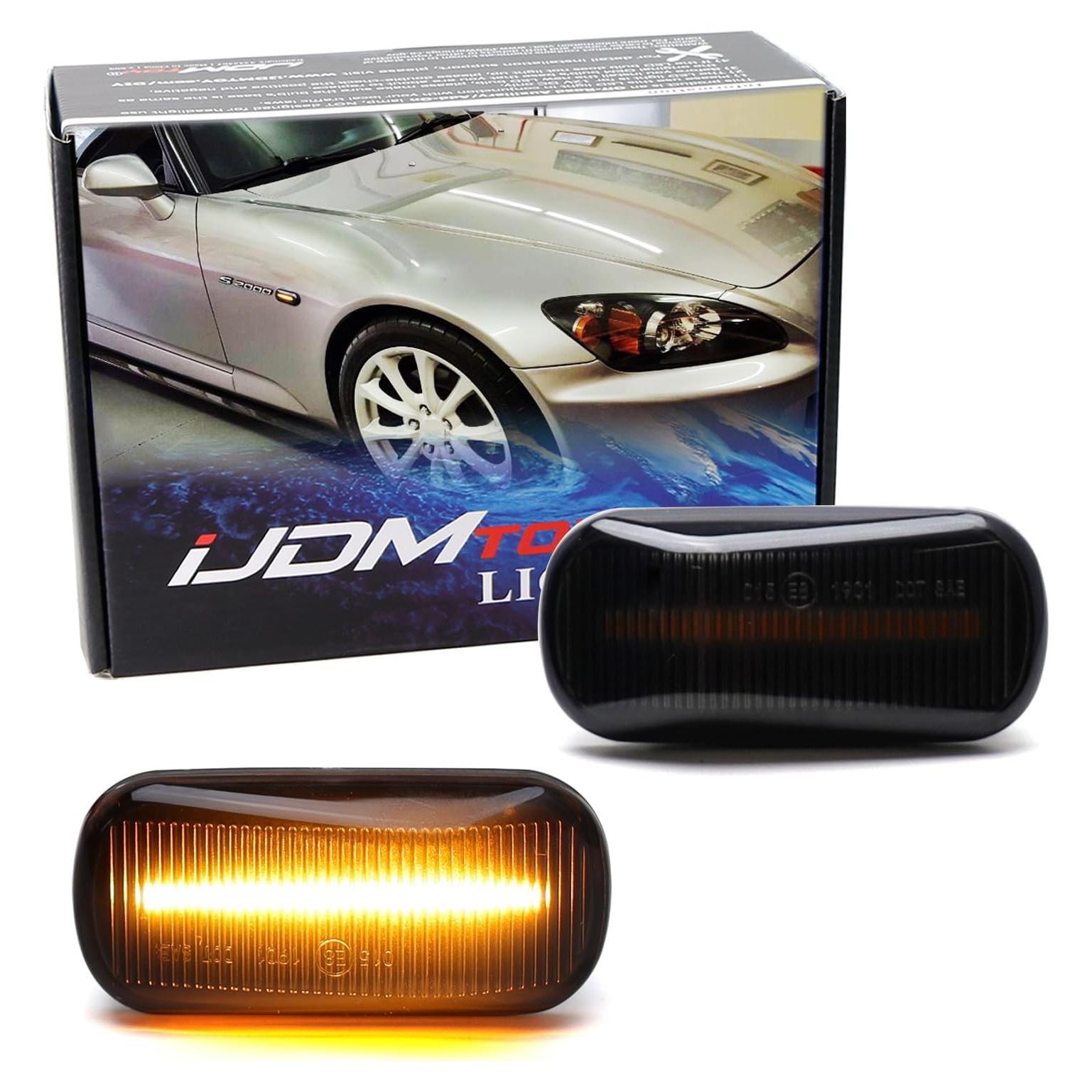 Kit Completo de Luz de Marcador Lateral LED Ahumado iJDMTOY para Honda S2000 2000-2009