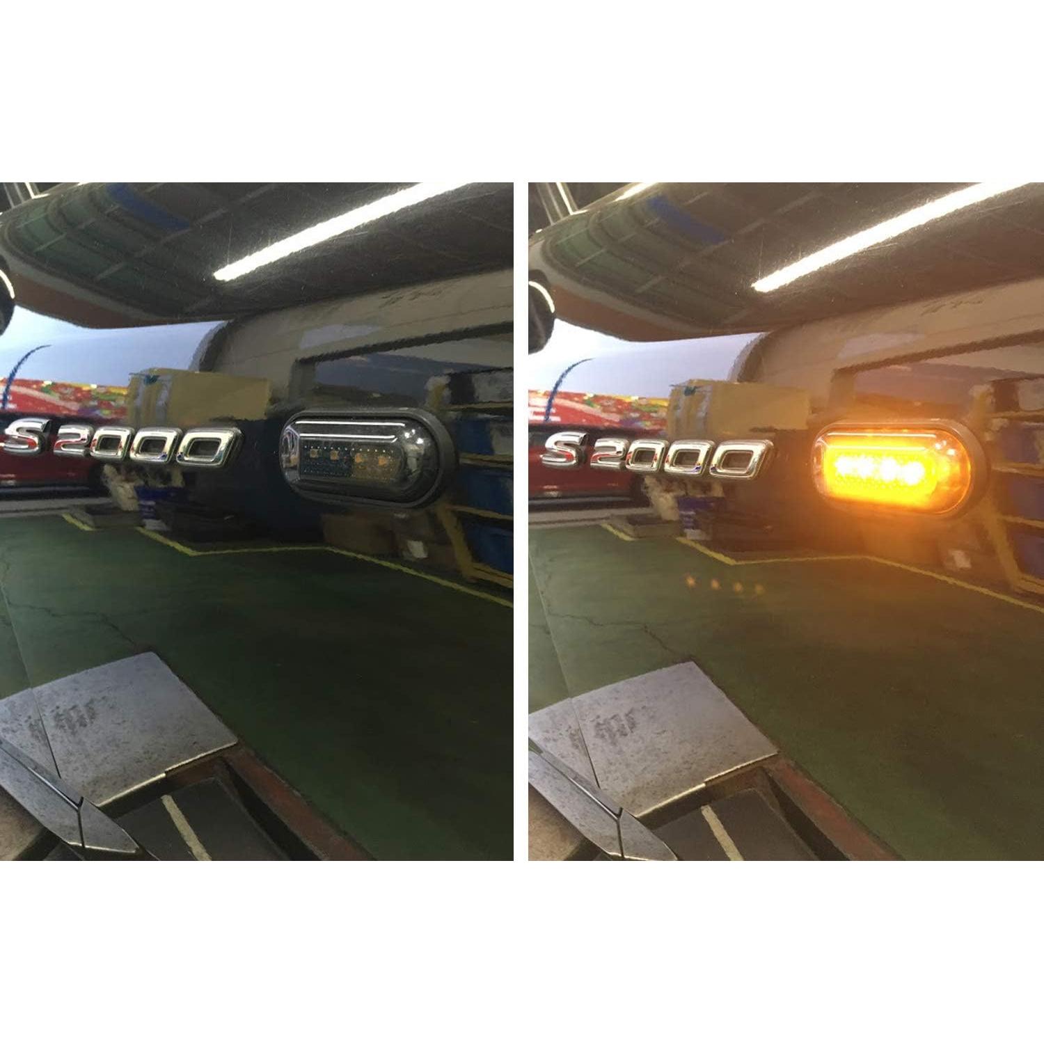 Kit Completo de Luz de Marcador Lateral LED Ahumado iJDMTOY para Honda S2000 2000-2009