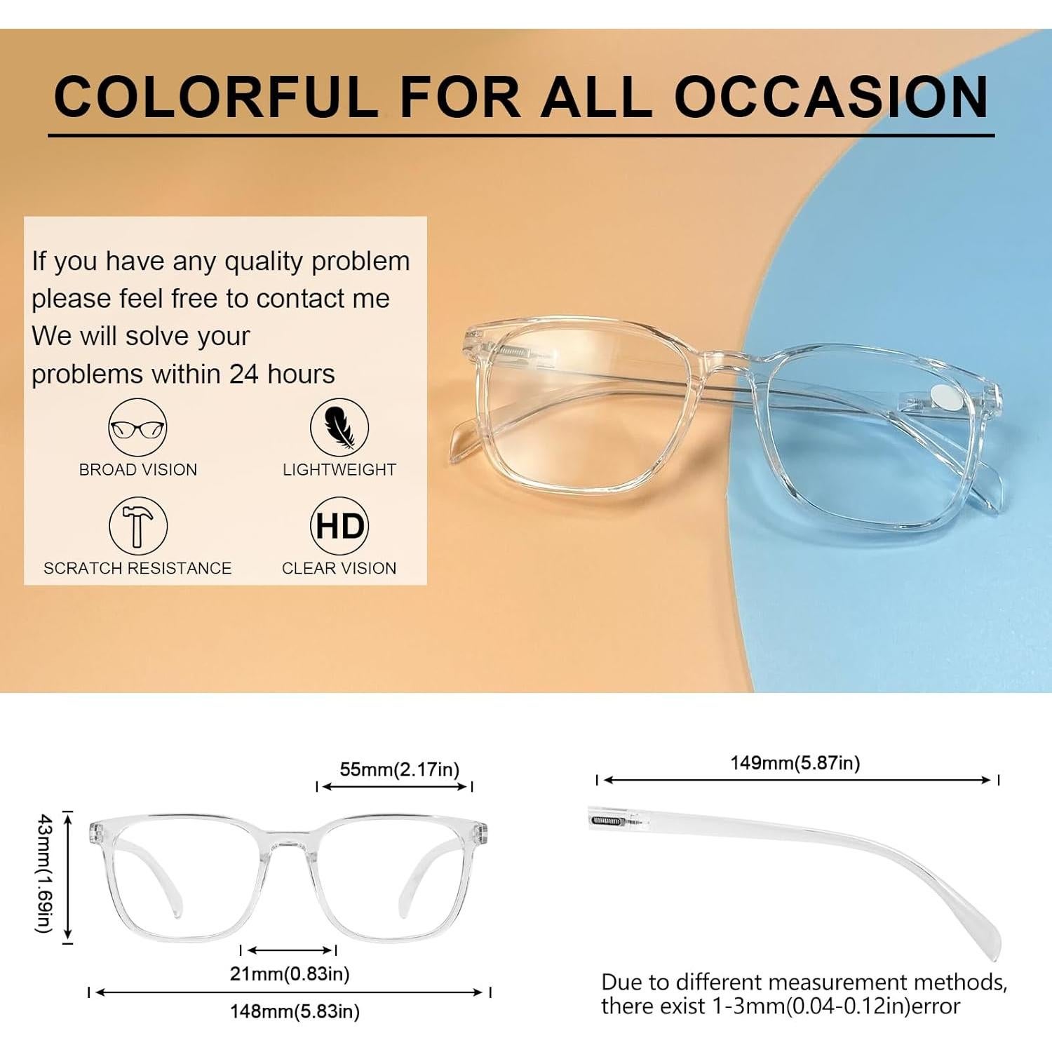 Gafas de Lectura OCCI CHIARI 2.75x Ligeras para Hombres