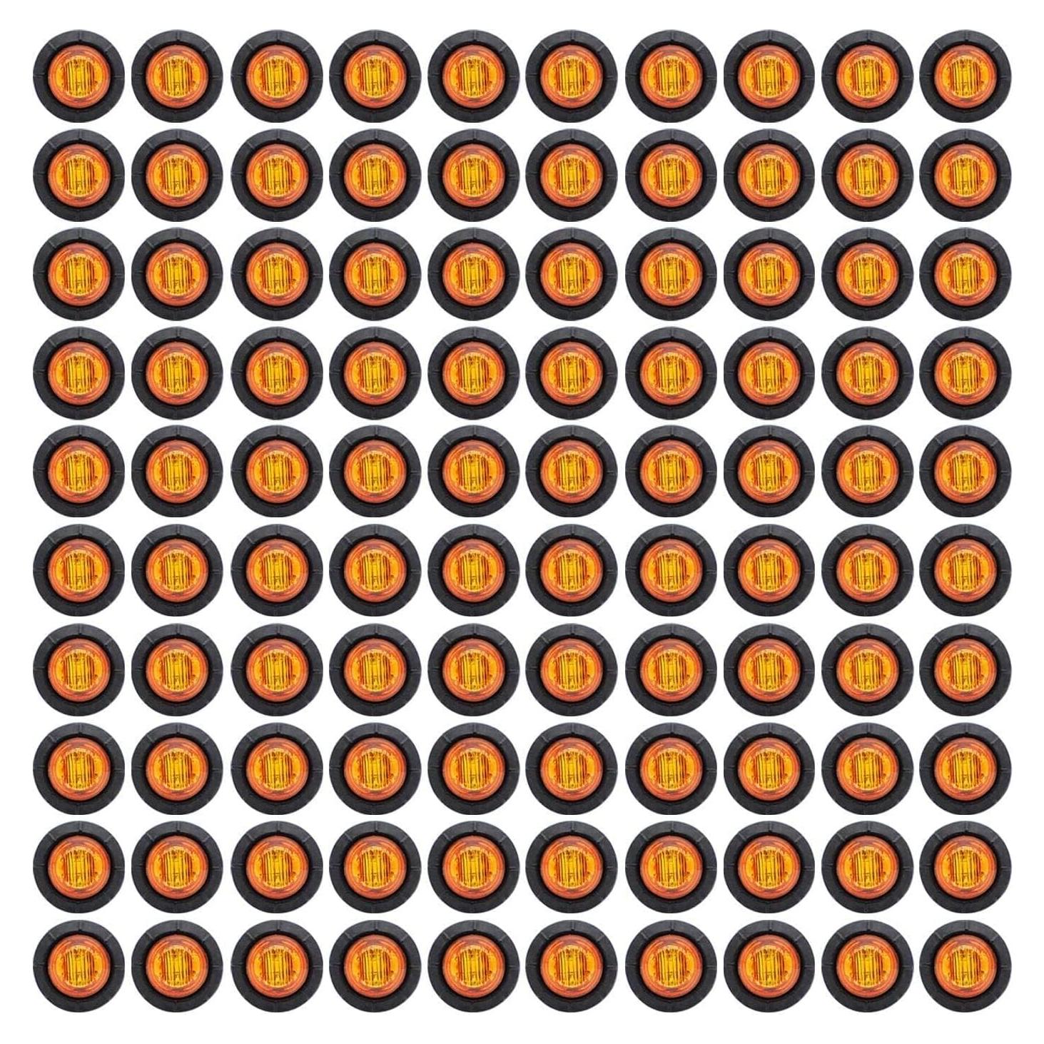 Luces de Marcador LED Ámbar TMH - Paquete de 100 - 12V DC