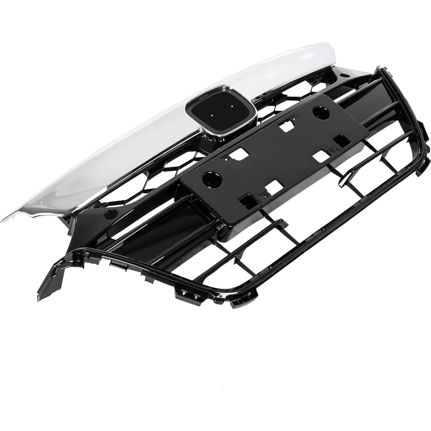 Parrilla Delantera ALMULOO Negra y Plateada para Honda Accord 2018-2020