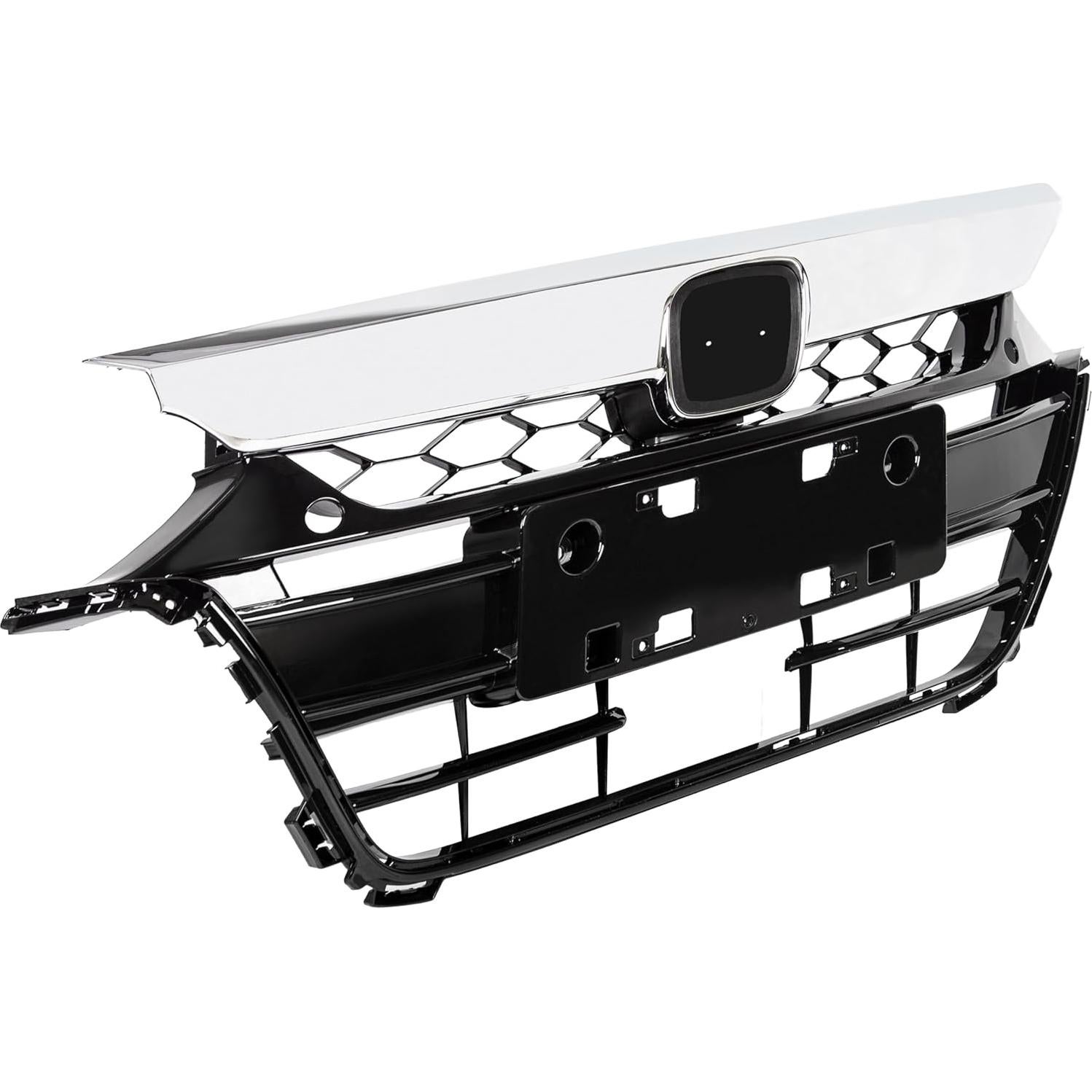 Parrilla Delantera ALMULOO Negra y Plateada para Honda Accord 2018-2020