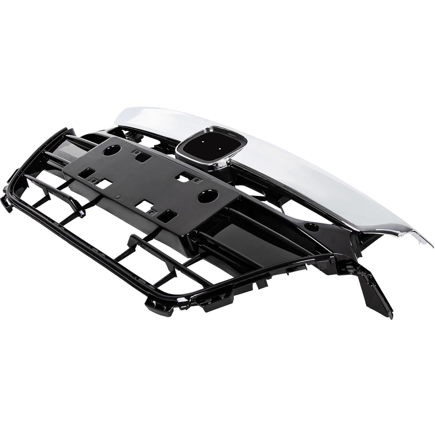 Parrilla Delantera ALMULOO Negra y Plateada para Honda Accord 2018-2020