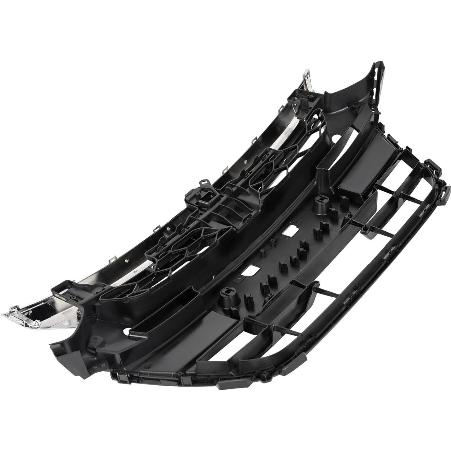 Parrilla Delantera ALMULOO Negra y Plateada para Honda Accord 2018-2020