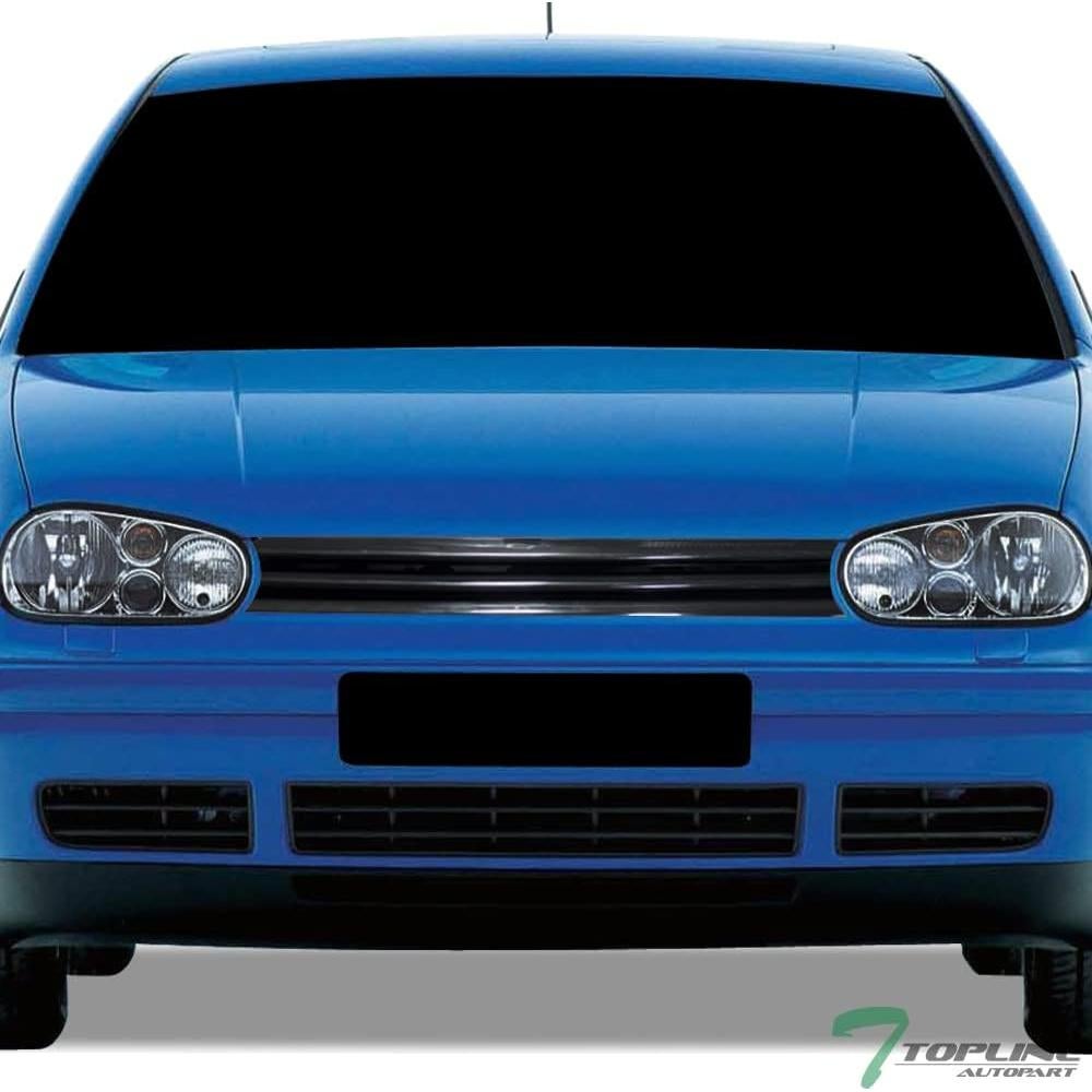 Parrilla Delantera Horizontal Negra Brillante TLAPS VW Golf 1999-2006