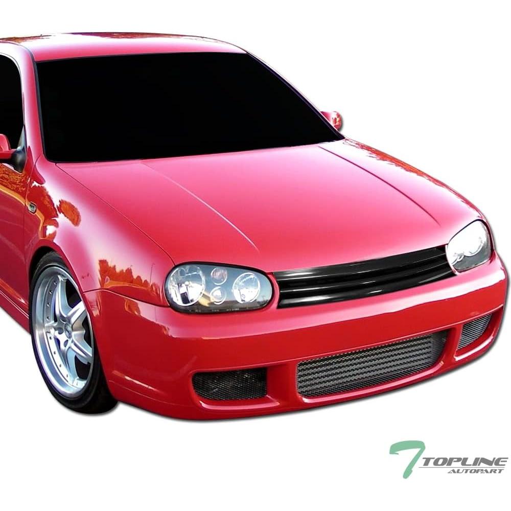 Parrilla Delantera Horizontal Negra Brillante TLAPS VW Golf 1999-2006