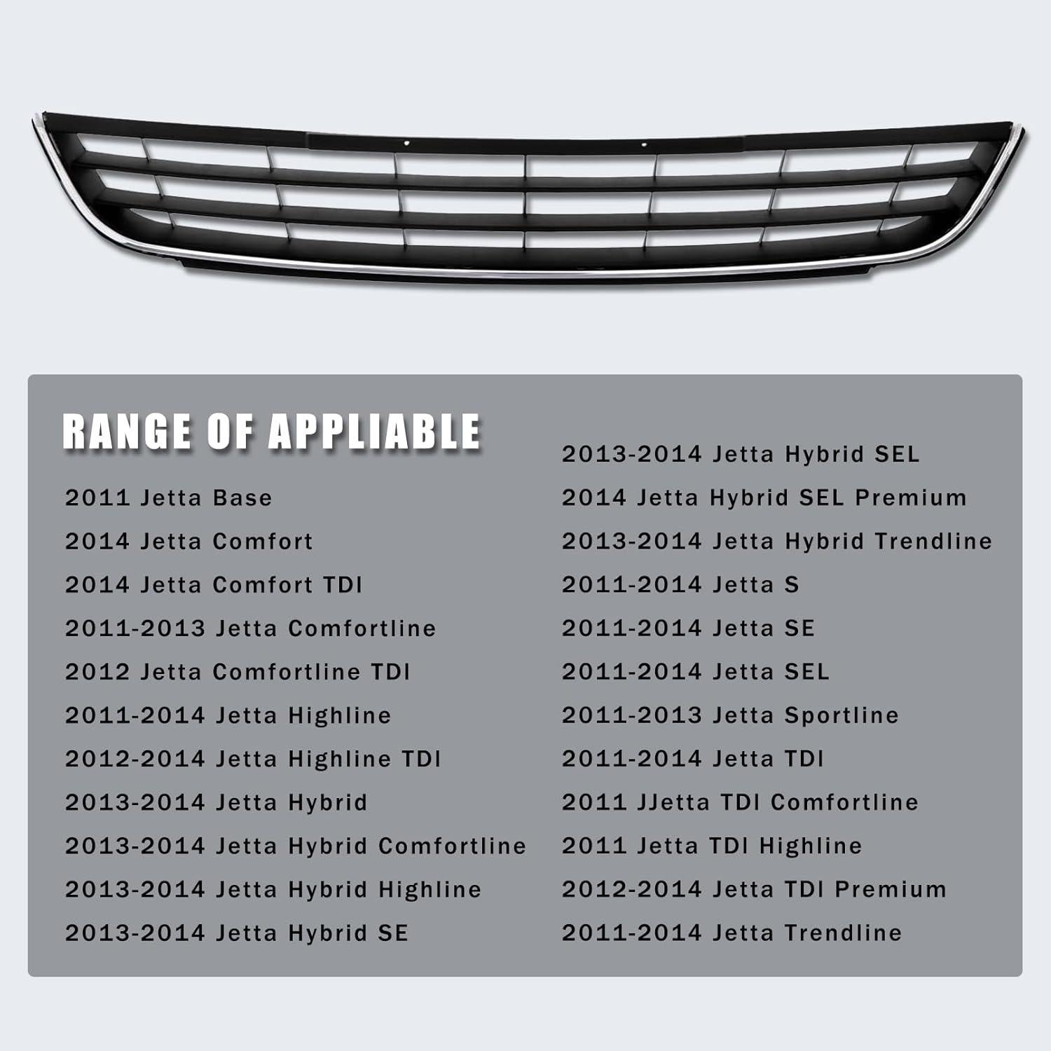 Rejilla Inferior Parachoques Delantero HAPSO VW Jetta 2011-2014