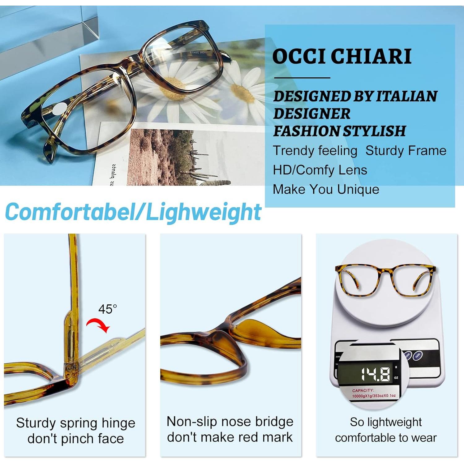 Gafas de Lectura OCCI CHIARI 3.5x para Hombres Elegantes