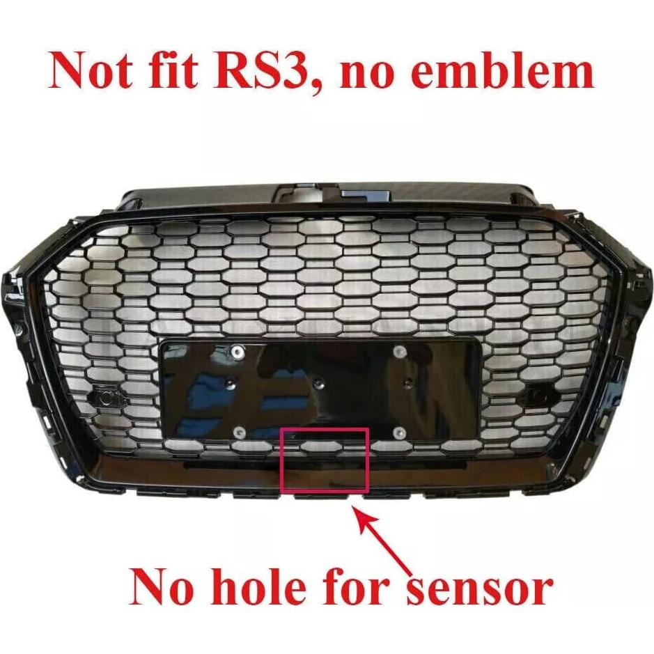 Rejilla Frontal NeespoC para Audi A3/S3 2017-2020 Estilo RS3