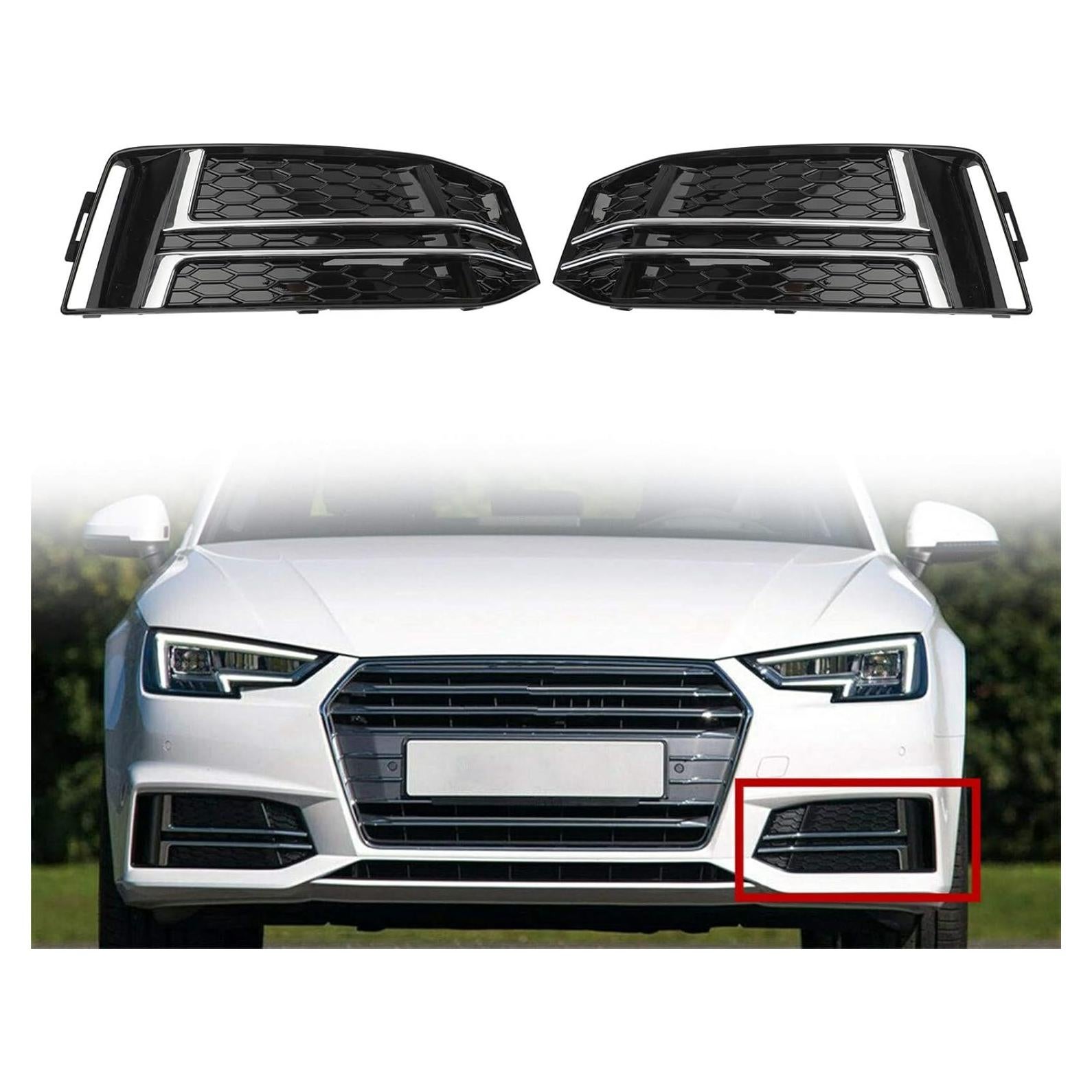 Cubierta de Luz Antiniebla Delantera Topteng para Audi S4/A4 B9 2016-2018